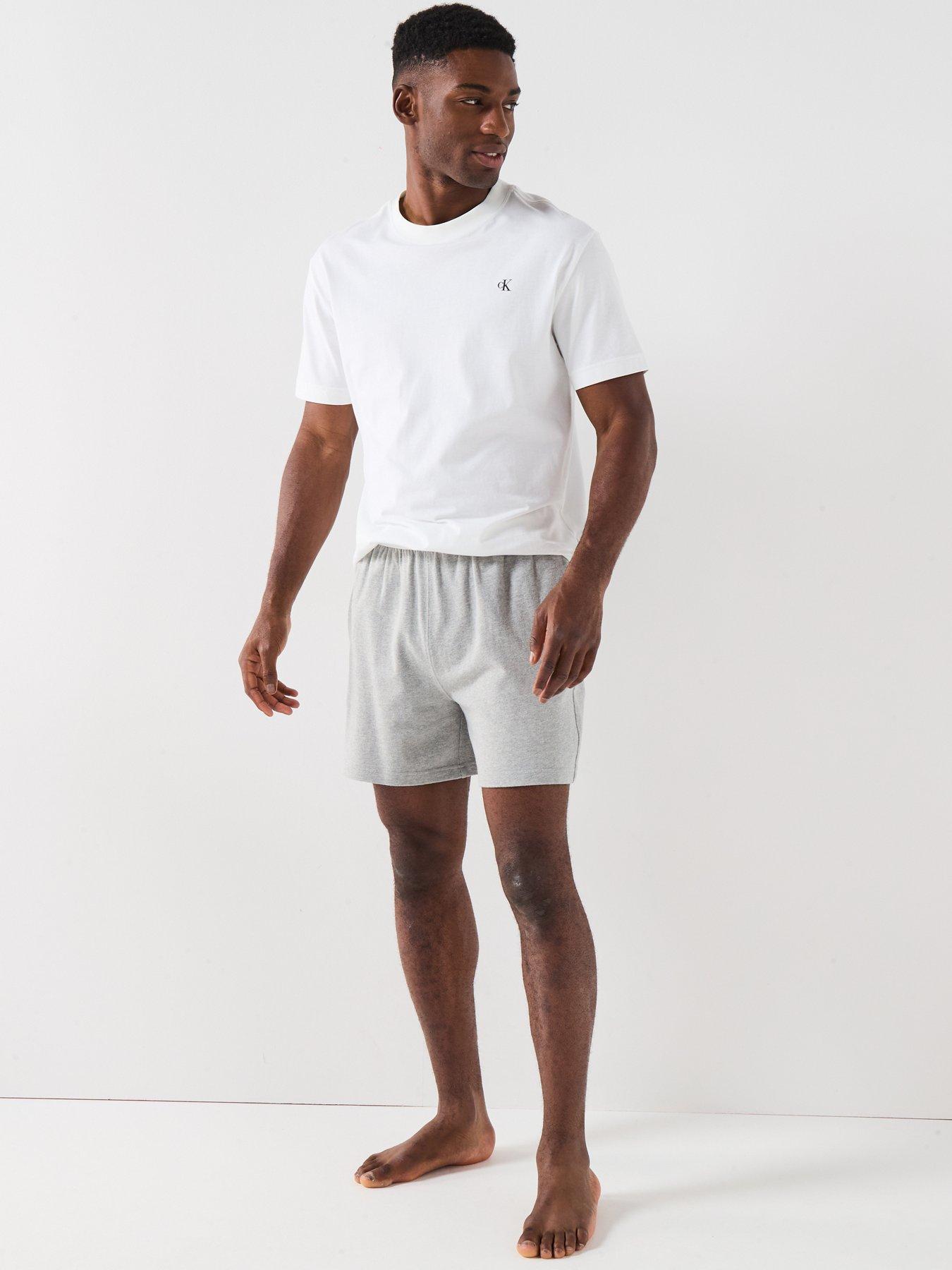 Image 3 of 5 of Calvin Klein Loungewear Icon Sleep Jersey Shorts - Grey