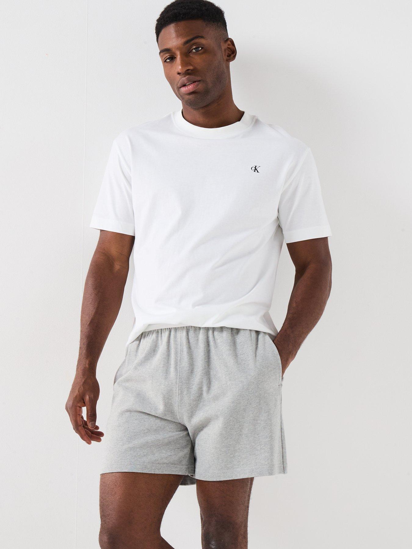 Image 5 of 5 of Calvin Klein Loungewear Icon Sleep Jersey Shorts - Grey
