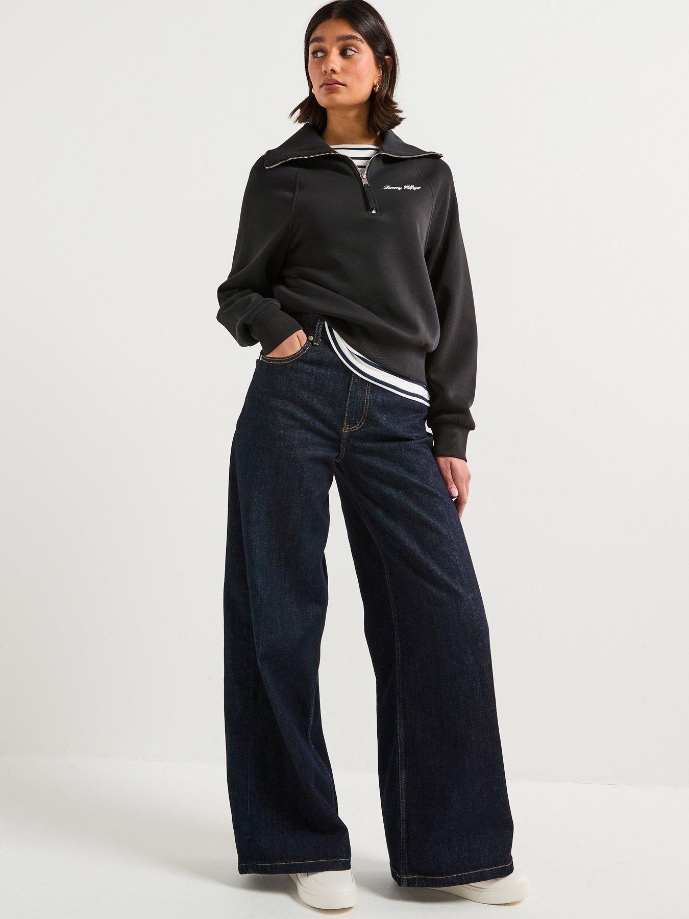 tommy-hilfiger-classic-script-fleece-half-zip-sweater-blackback