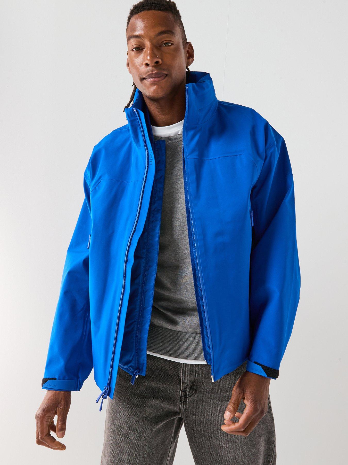 Image 1 of 6 of Calvin Klein 3 In 1 Stand Collar Tech Jacket - Bright Blue