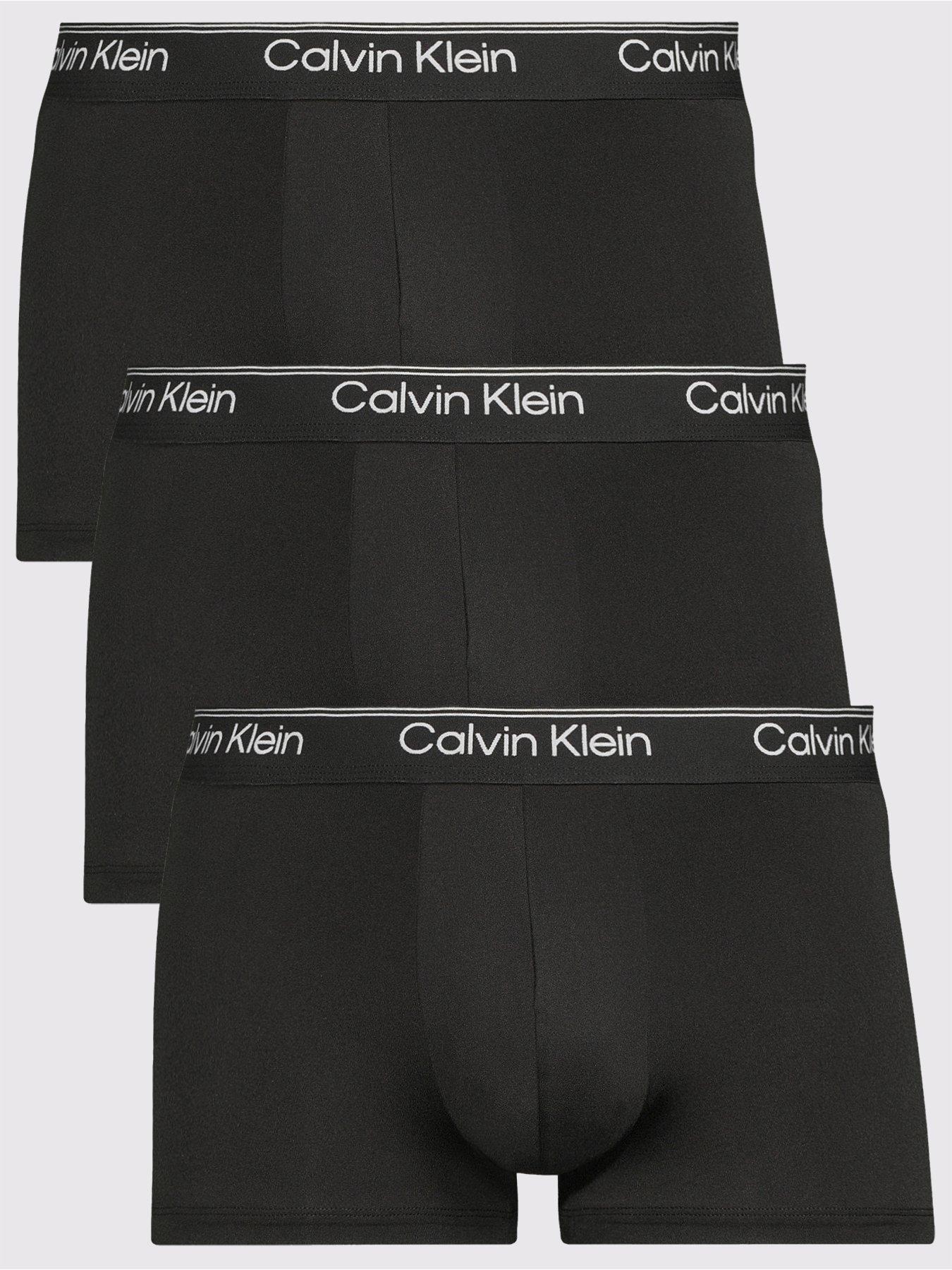 Calvin Klein Underwear 3 Pack Microfibre Low Rise Trunks - Black