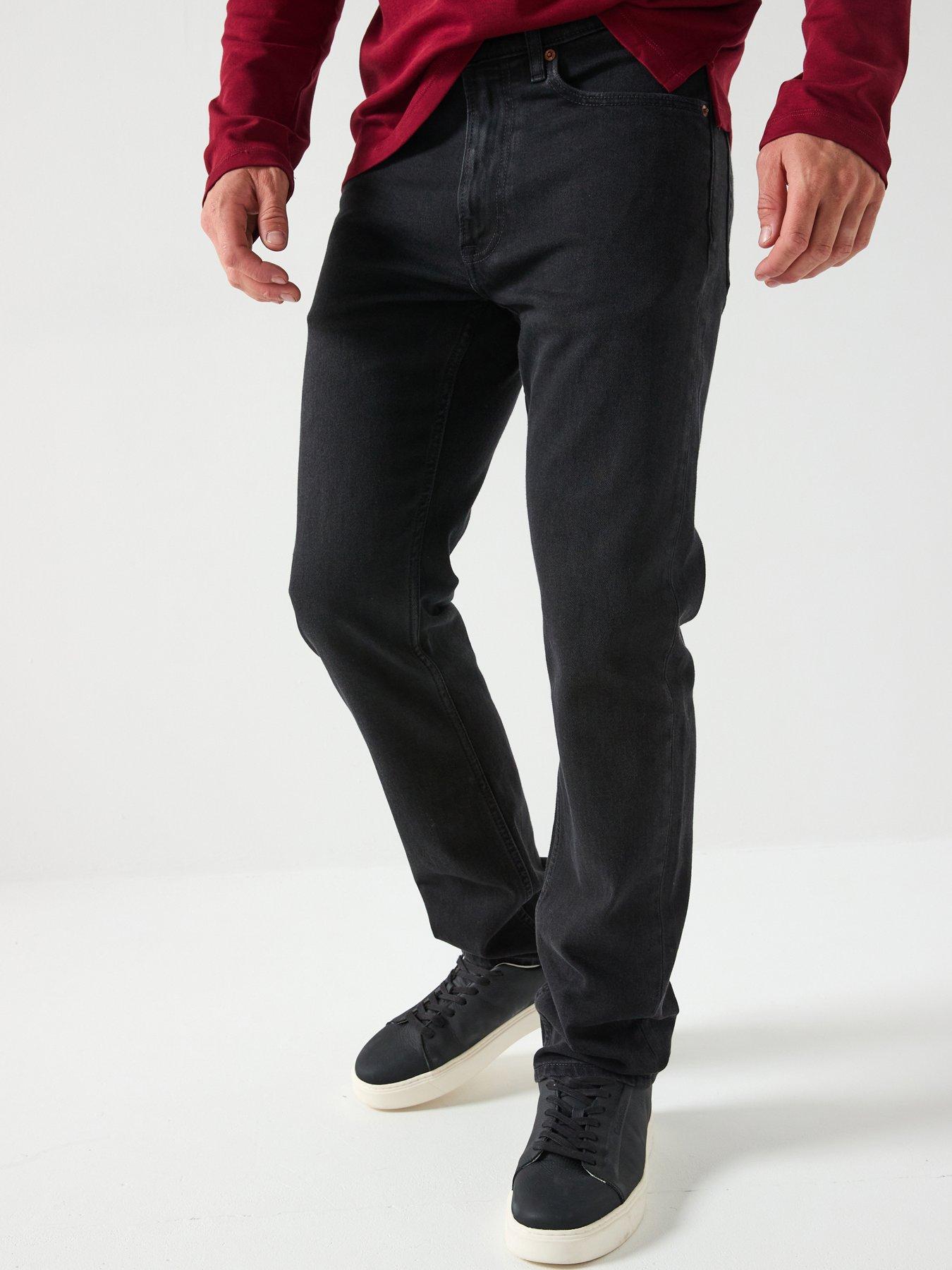 Calvin Klein Slim Straight Fit Jaguar Jeans - Black