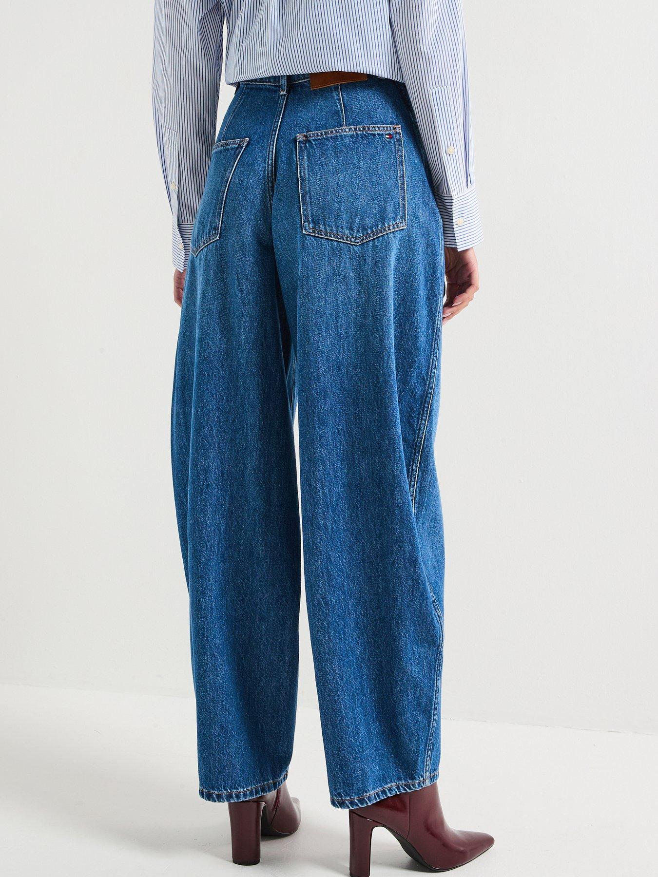 Image 2 of 5 of Tommy Hilfiger Balloon High Waisted Jeans - Blue