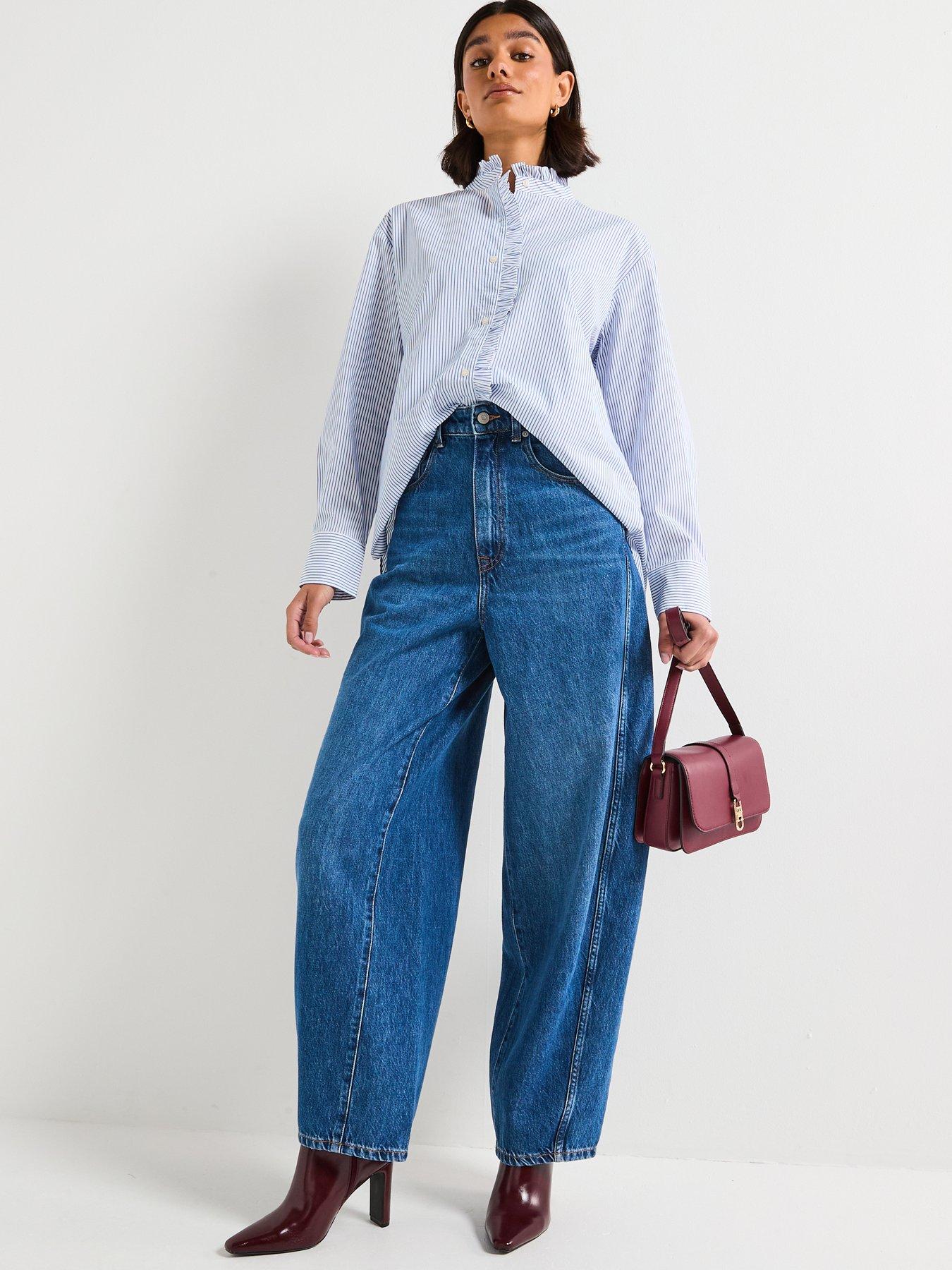 Image 5 of 5 of Tommy Hilfiger Balloon High Waisted Jeans - Blue