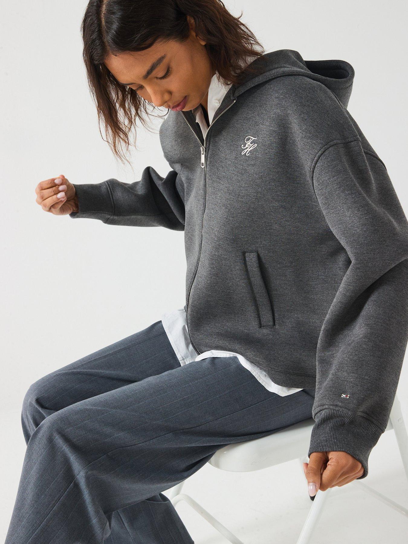 Image 6 of 6 of Tommy Hilfiger Interlock Zip Hoodie - Grey