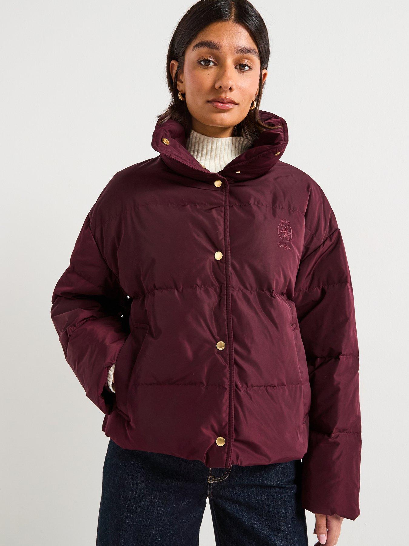 Tommy Hilfiger Padded High Neck Coat - Red
