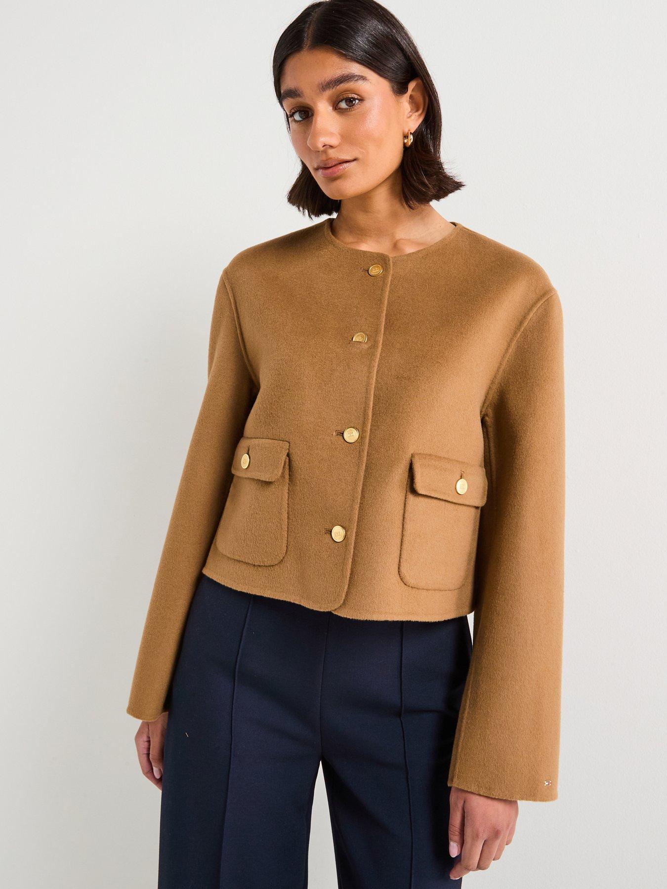 Image 1 of 6 of Tommy Hilfiger Wool Tailored Jacket&nbsp;- Brown