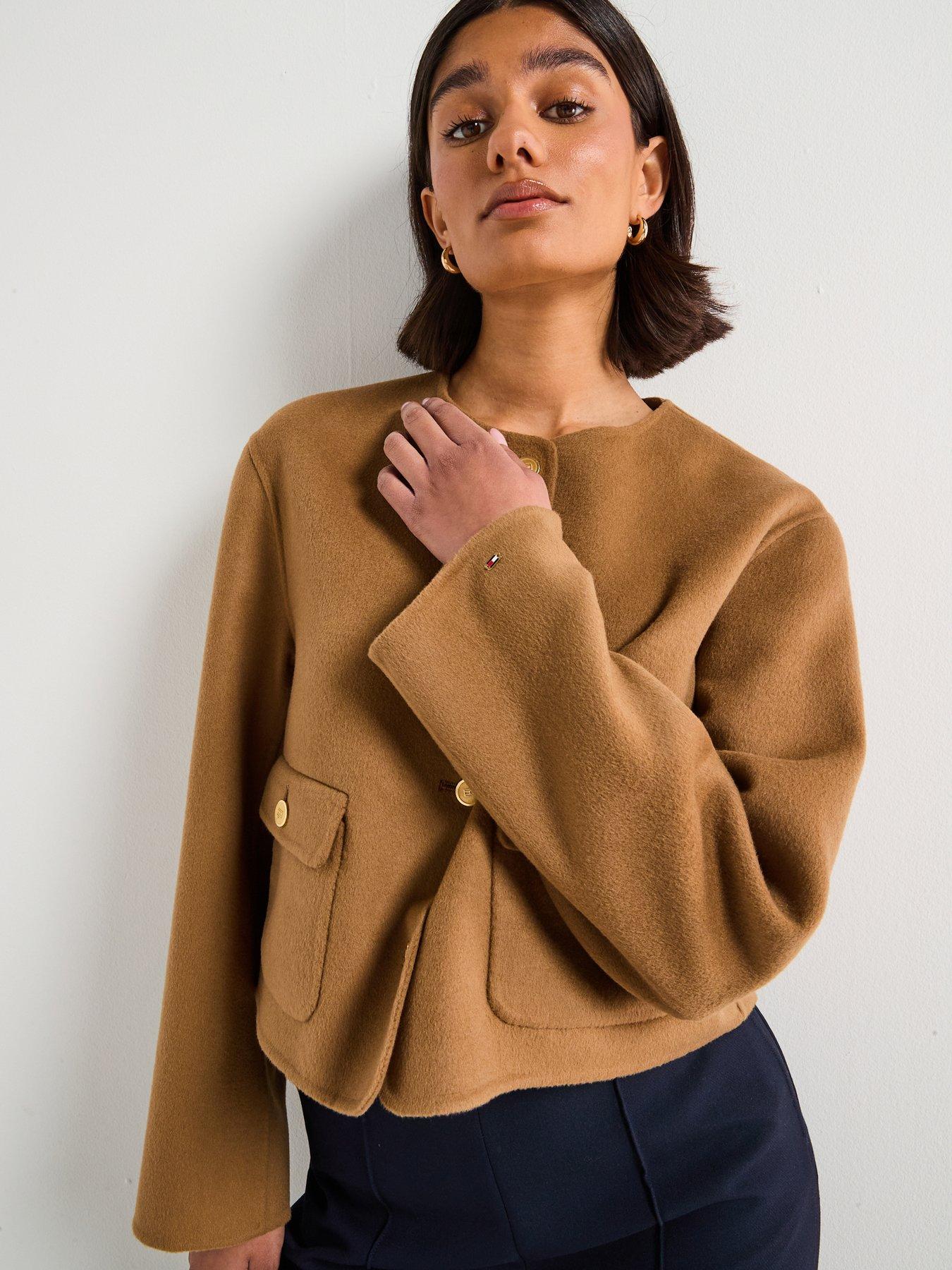 Image 4 of 6 of Tommy Hilfiger Wool Tailored Jacket&nbsp;- Brown