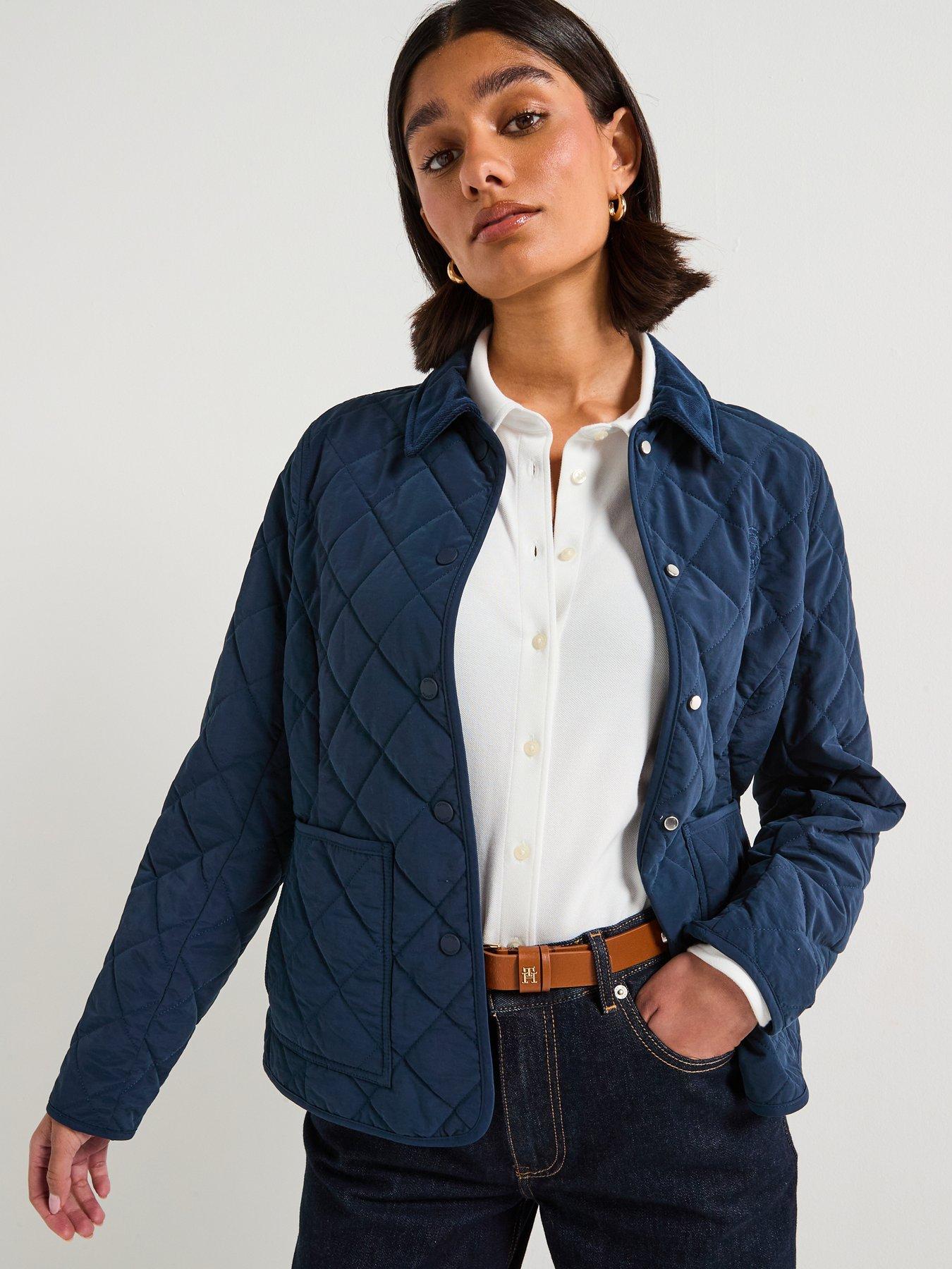 Tommy Hilfiger Padded Quilted Slim Coat - Blue