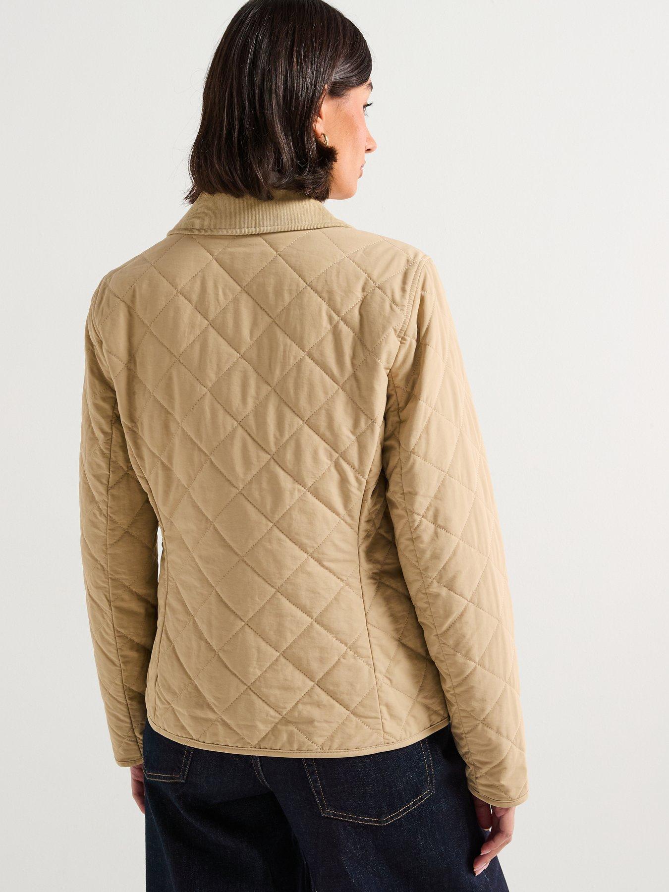 Image 2 of 6 of Tommy Hilfiger Padded Quilted Slim Coat - Beige