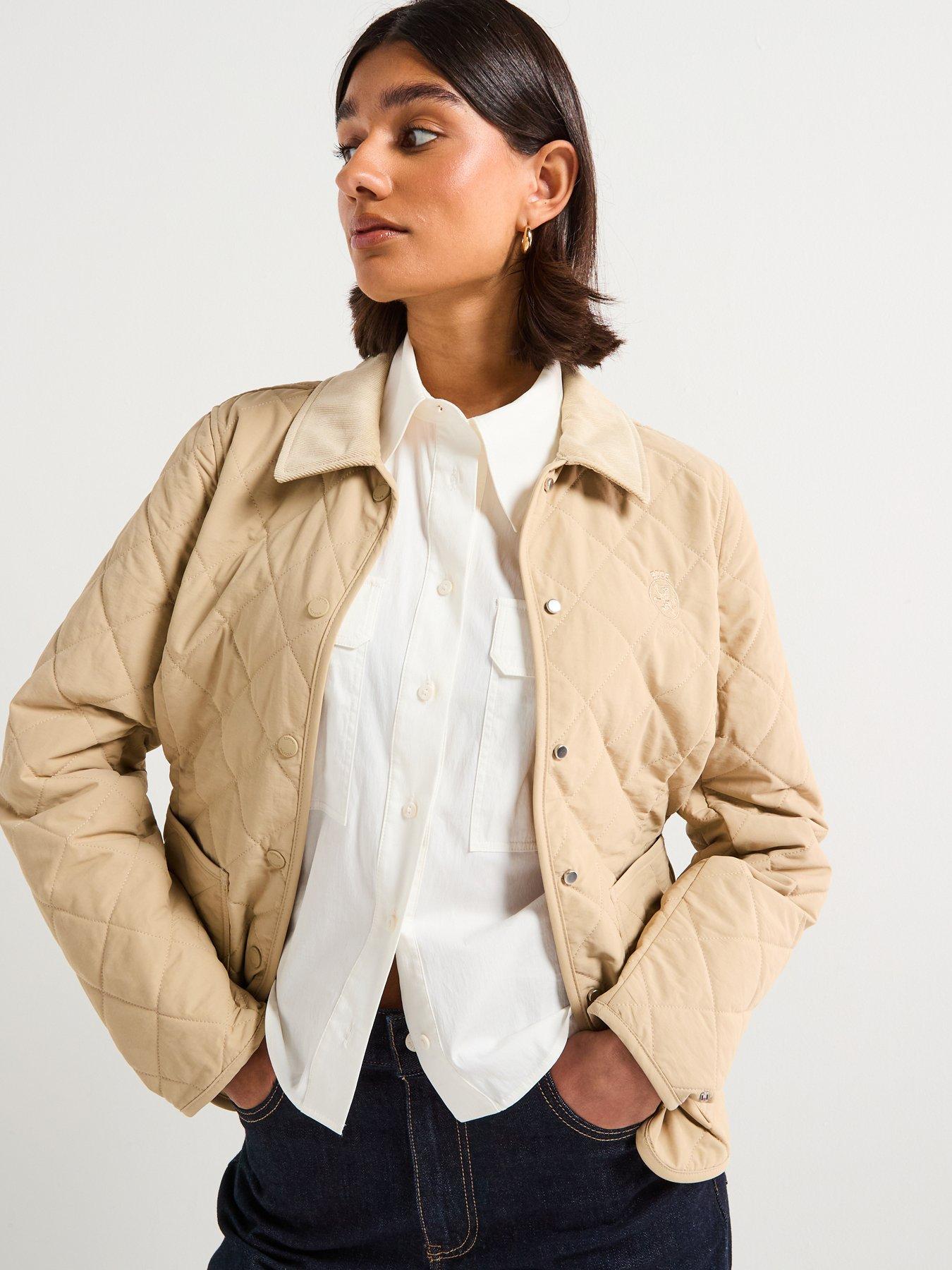 Image 5 of 6 of Tommy Hilfiger Padded Quilted Slim Coat - Beige