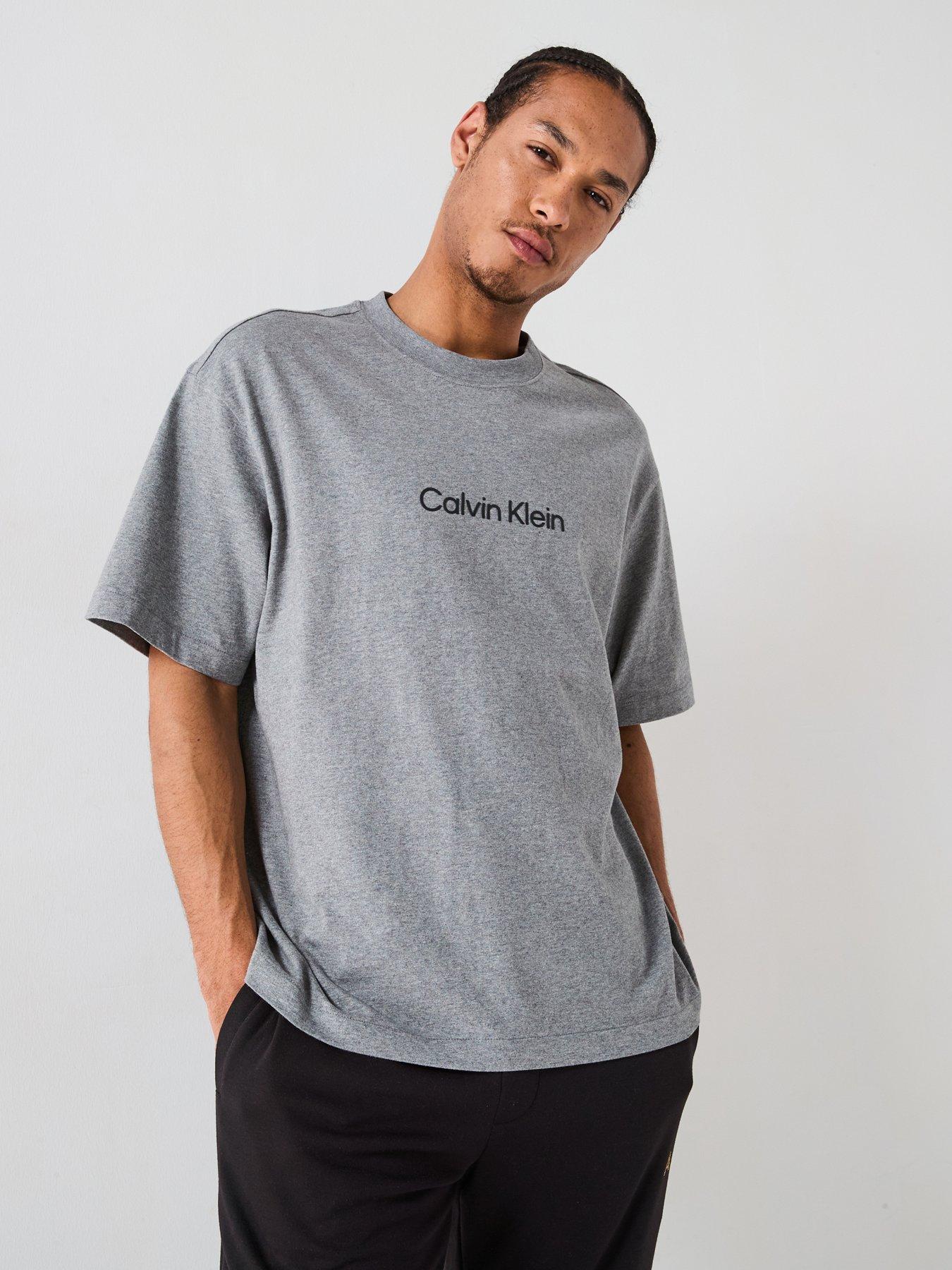 Image 1 of 4 of Calvin Klein Standard Logo T-Shirt - Grey