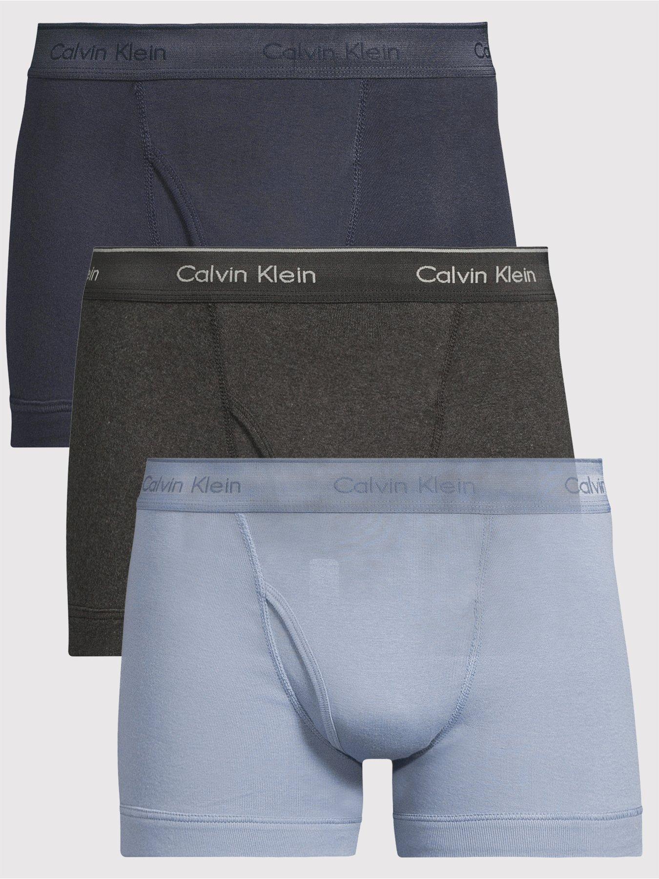 Image 1 of 3 of Calvin Klein Underwear 3 Pack Cotton Trunks - Assorted