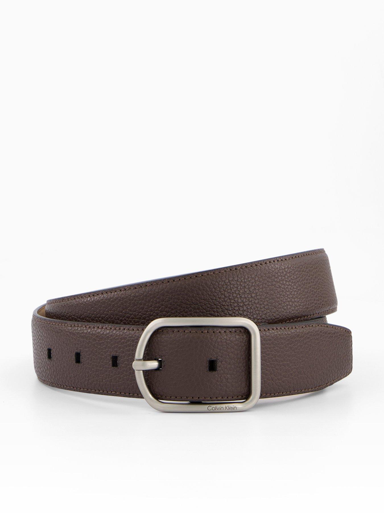 calvin-klein-round-buckle-leather-belt-brownfront