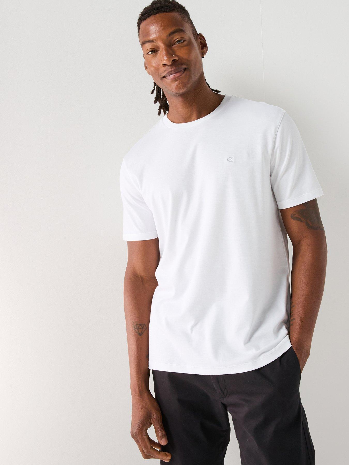 Calvin Klein Supima Chest Embroidered Logo T-Shirt - White
