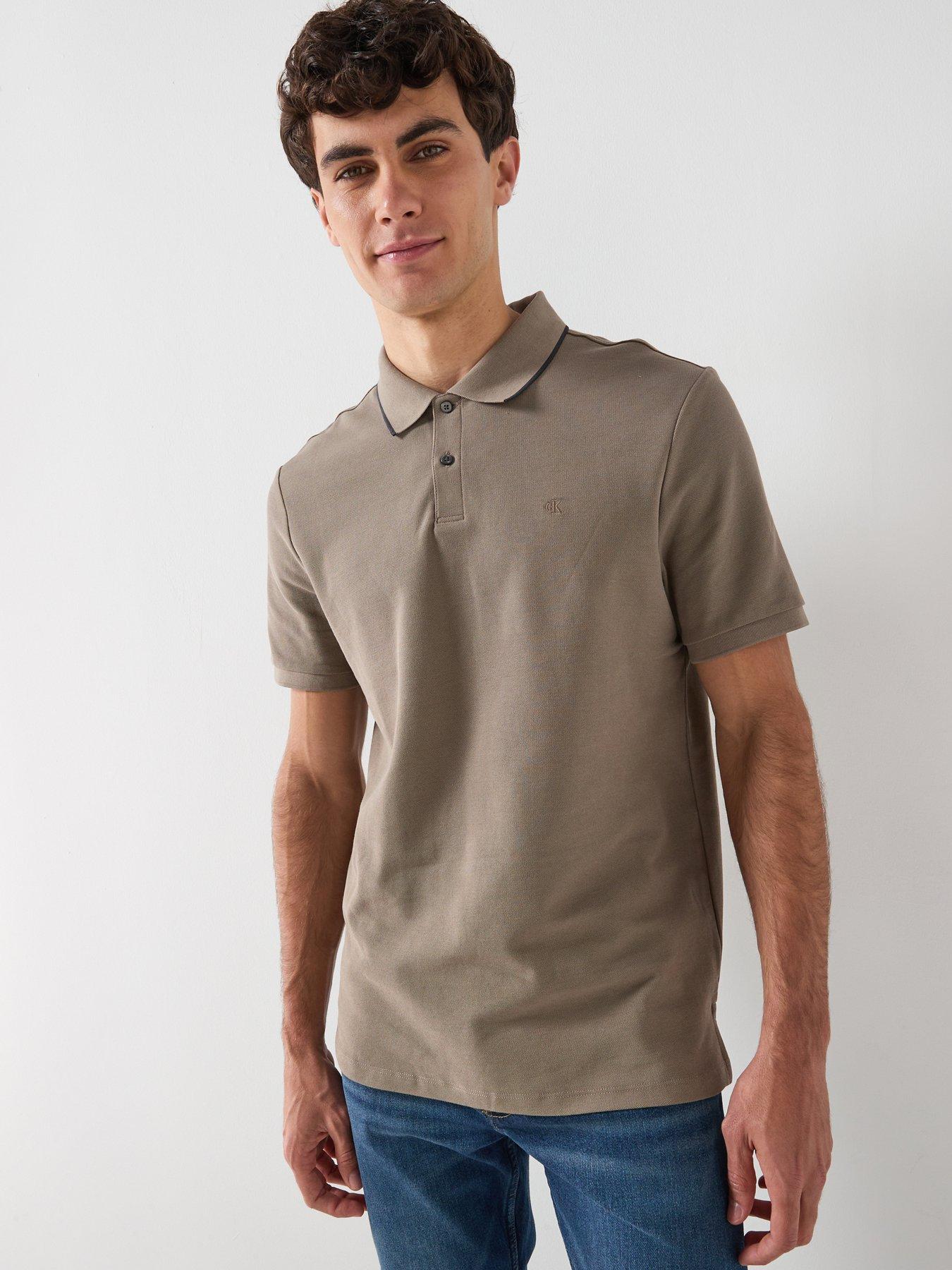 calvin-klein-refined-classic-tipped-polo-shirt-light-brownfront