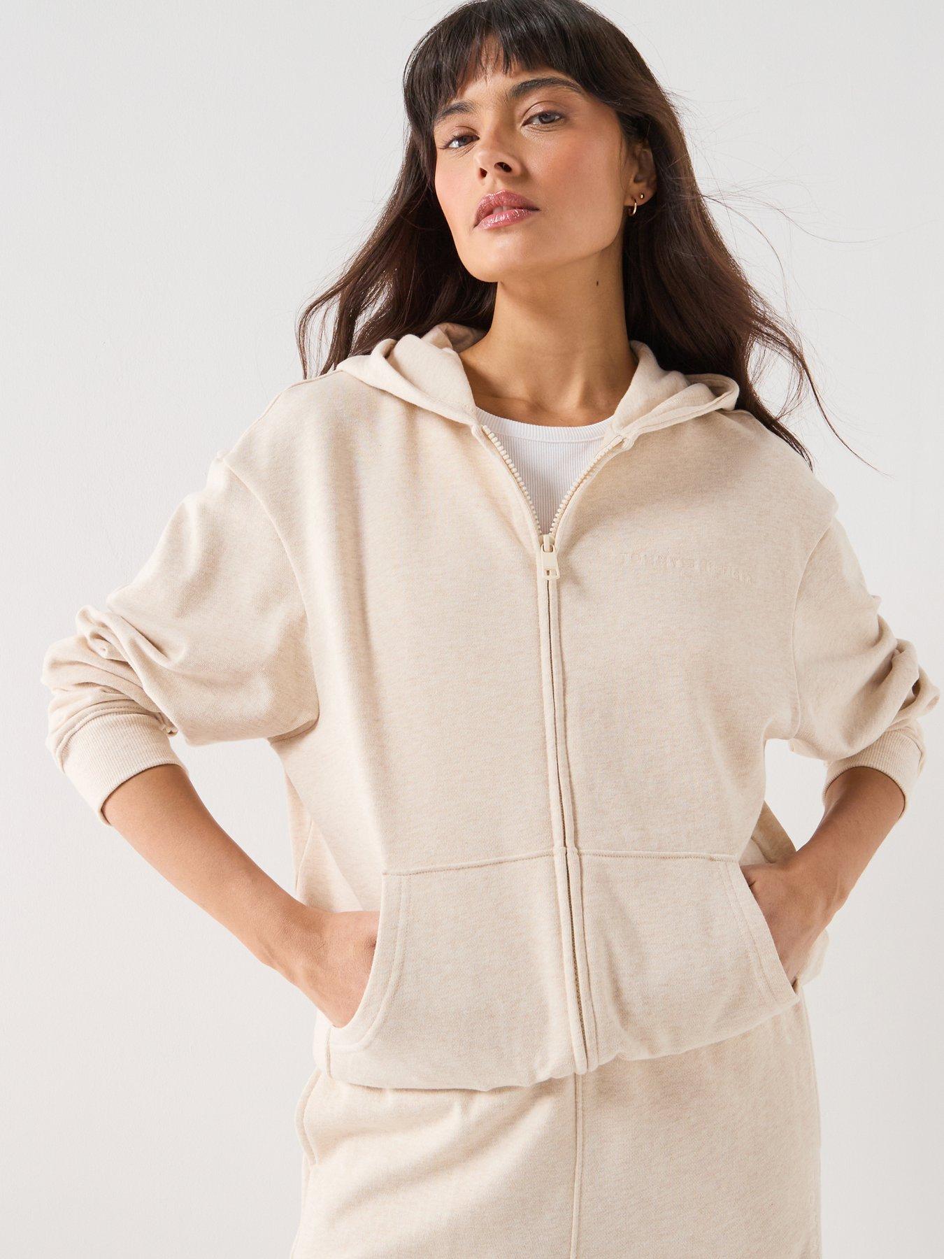 tommy-hilfiger-full-zip-hoodie-beigefront