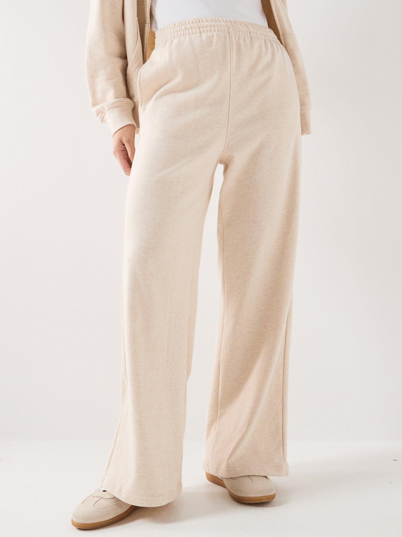 tommy-hilfiger-wide-leg-pants-beigefront