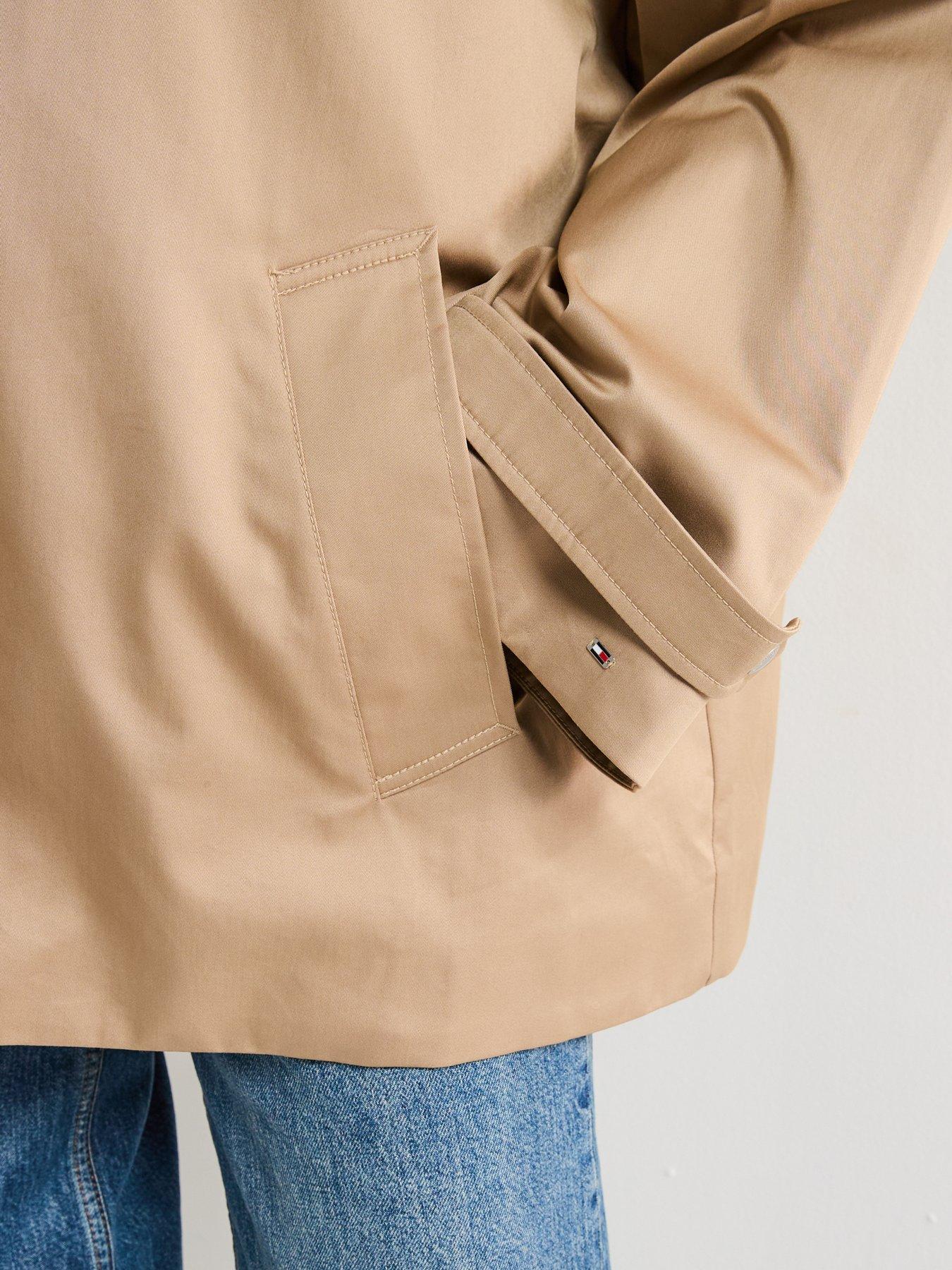 Image 6 of 6 of Tommy Hilfiger Cotton Blend Oversized Jacket - Beige