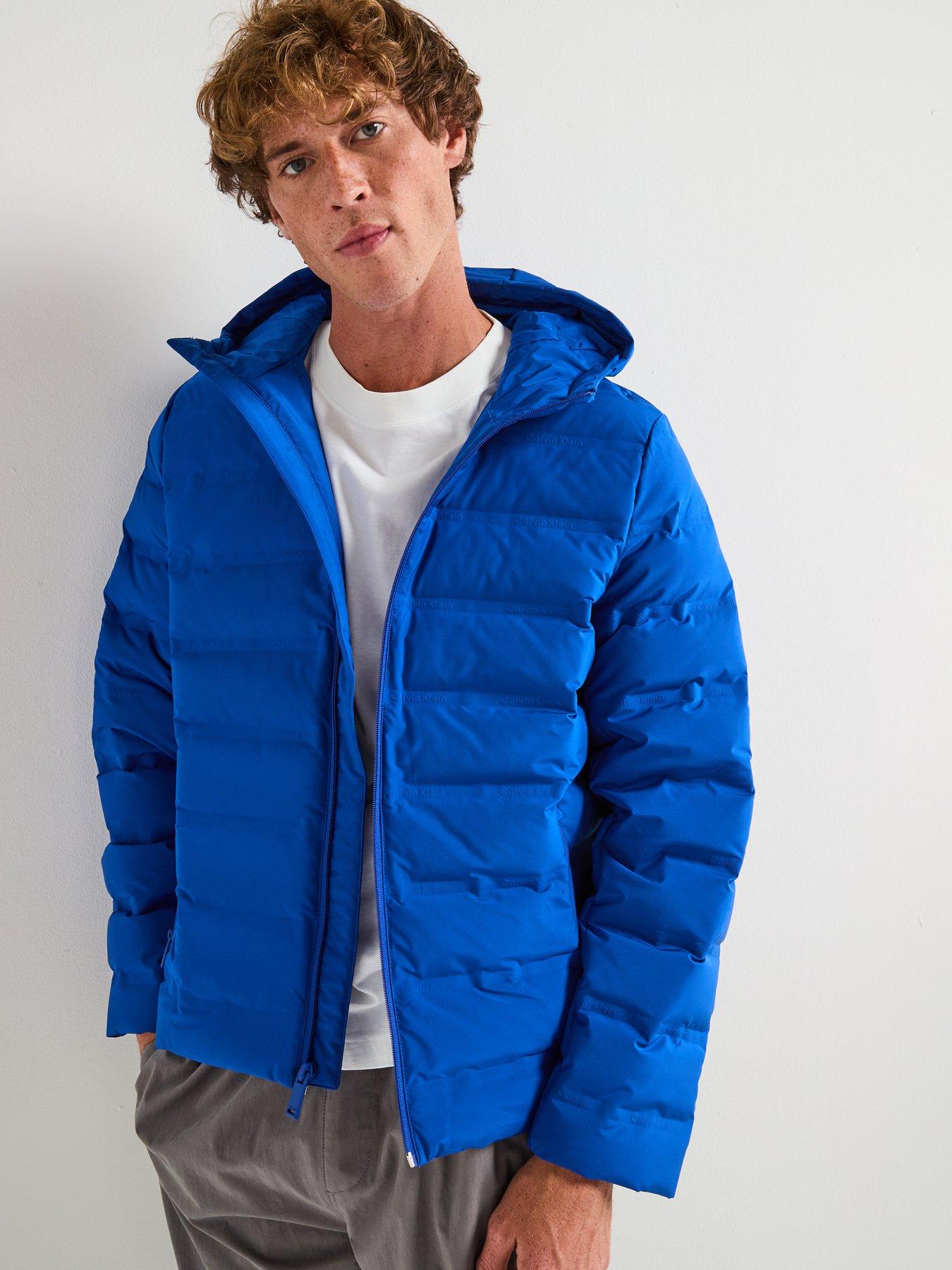 Calvin Klein Packable Embossed Logo Quilted Jacket - Bright Blue