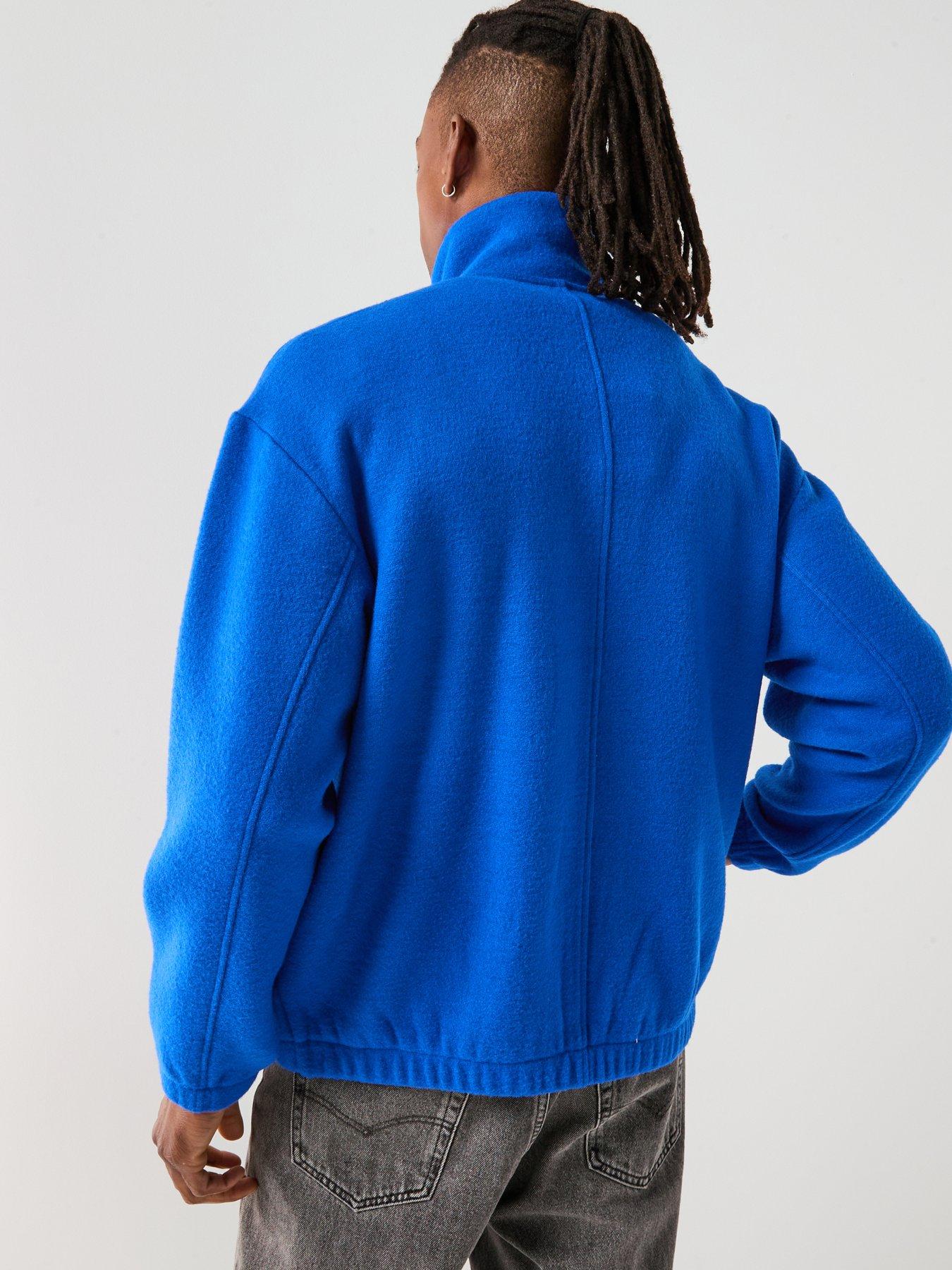 Image 2 of 6 of Calvin Klein Wool Blend Zip Sweat Top - Bright Blue