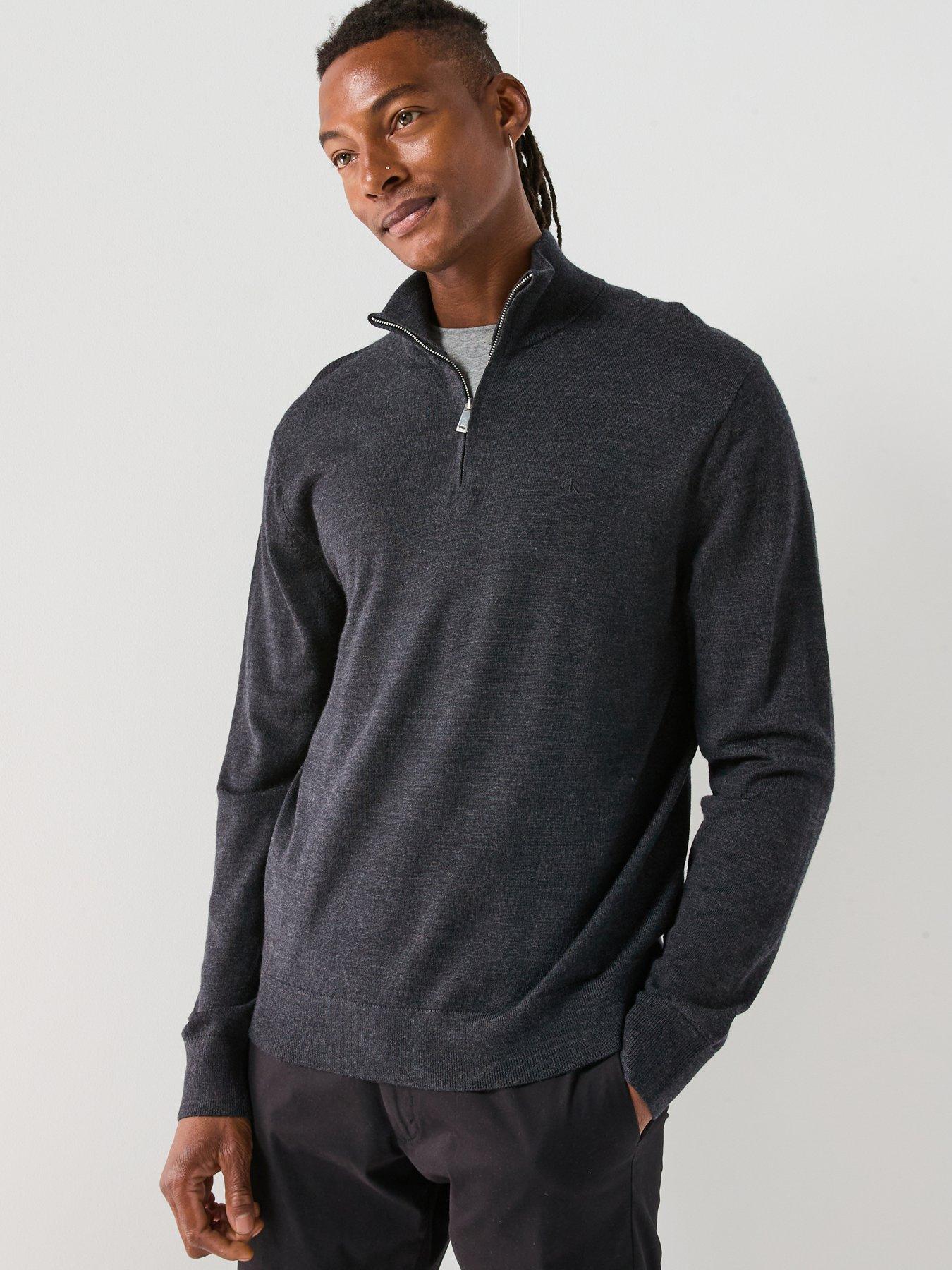 calvin-klein-merino-14-zip-knitted-jumper-dark-grey