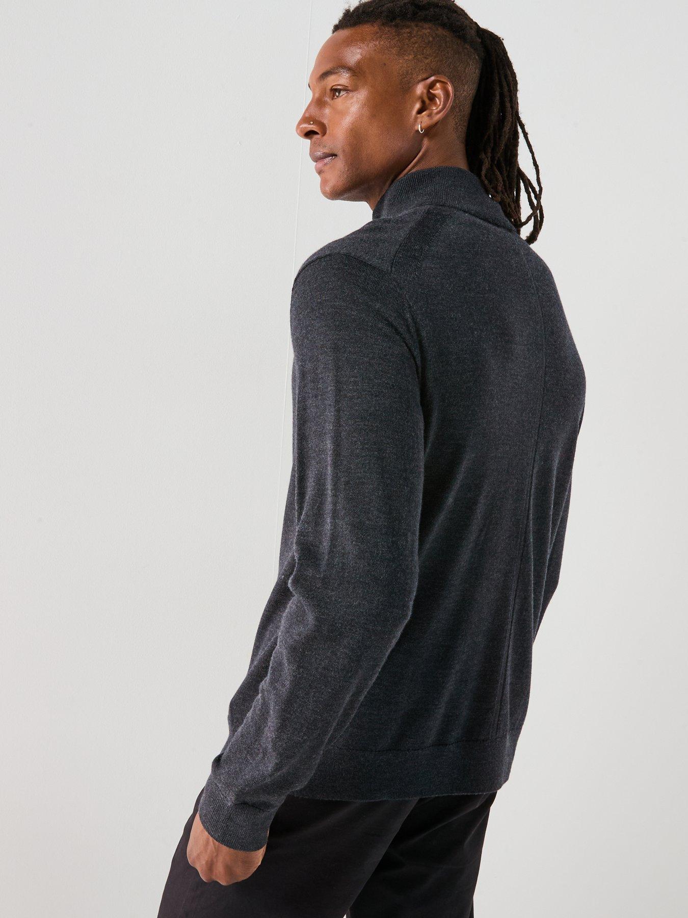 calvin-klein-merino-14-zip-knitted-jumper-dark-greystillFront