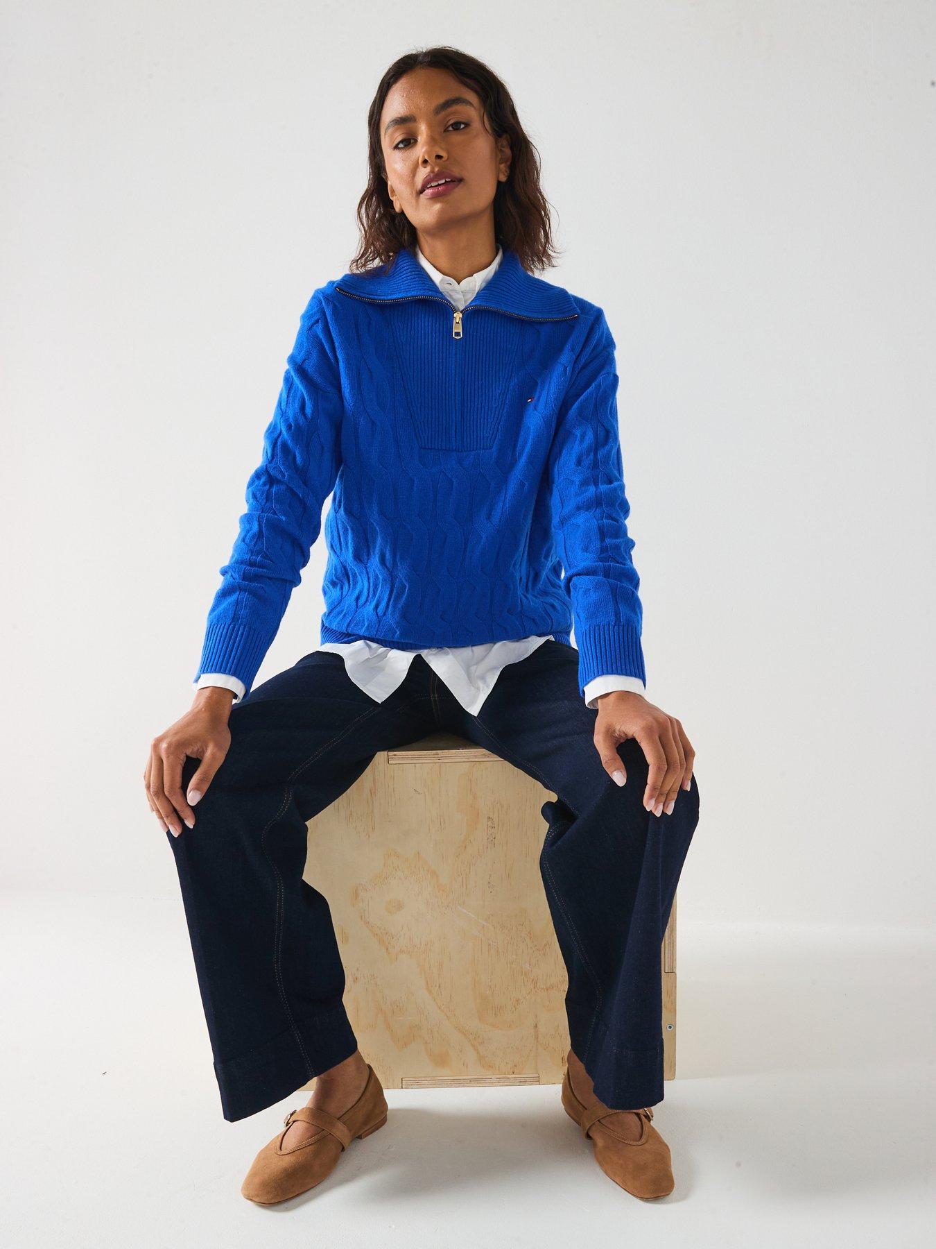 tommy-hilfiger-wool-cable-half-zip-jumpernbsp--blackdetail