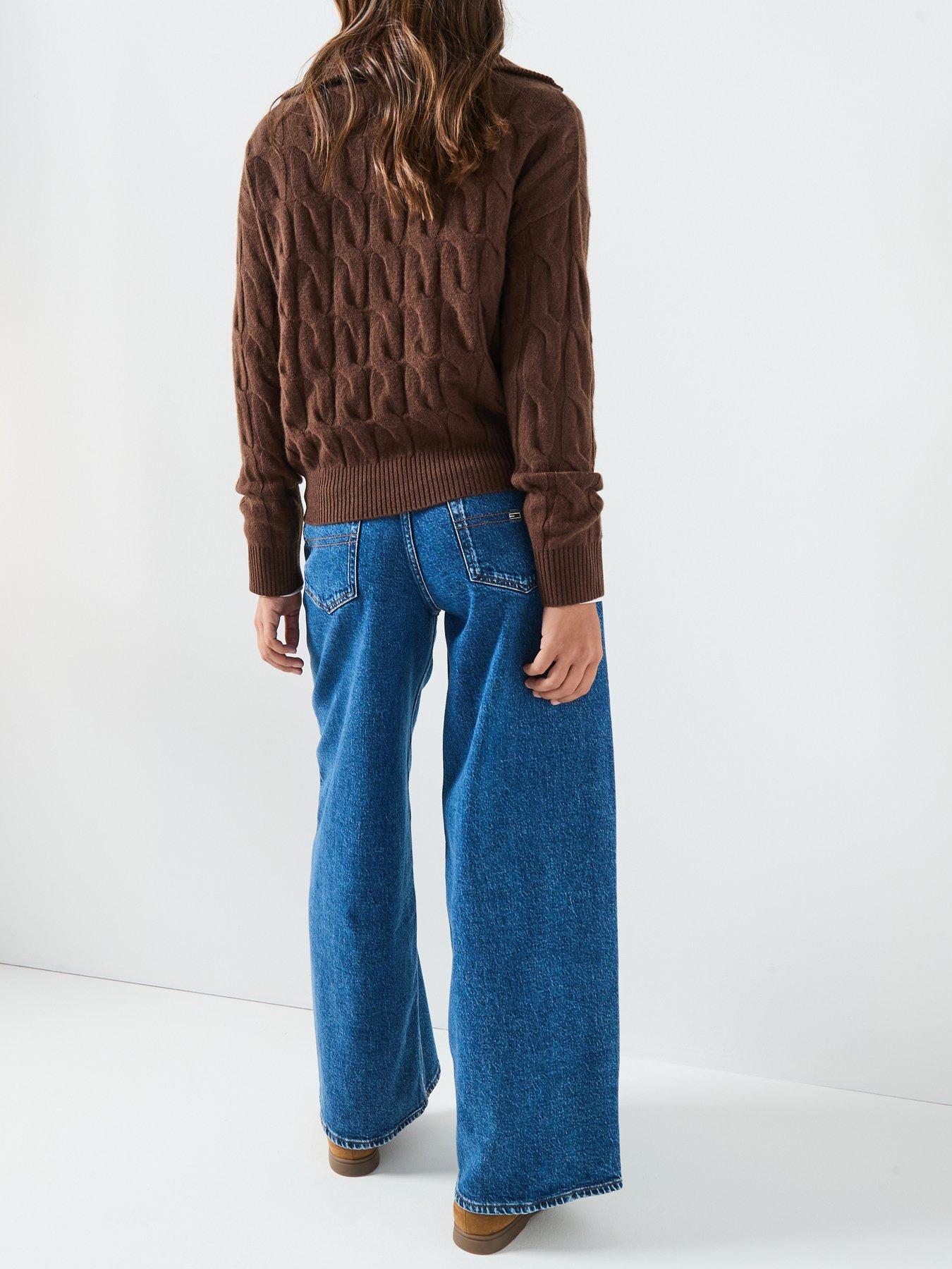 tommy-hilfiger-wool-cable-half-zip-jumpernbsp--browndetail