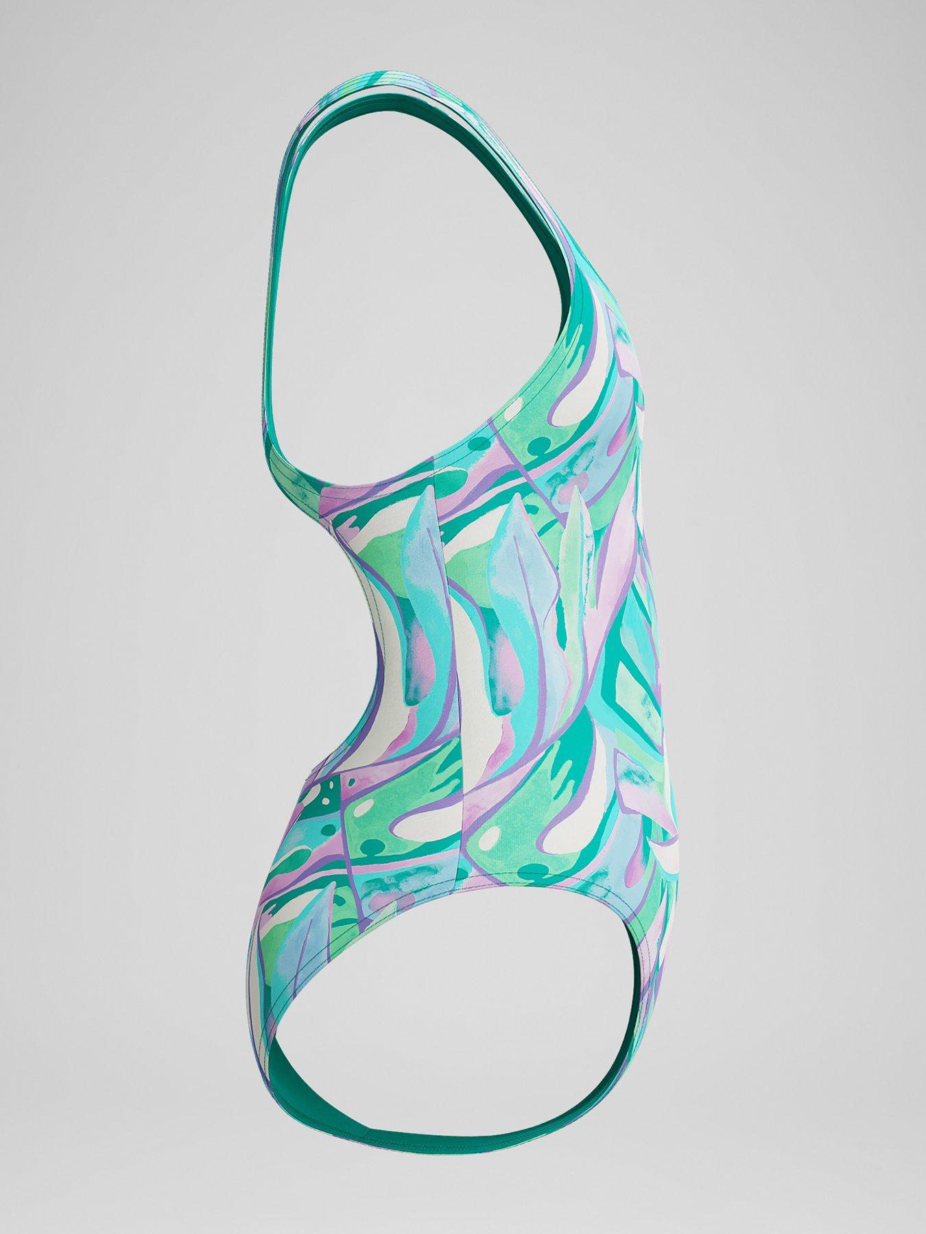 Image 4 of 4 of Speedo Girls Printed Medalist - Green