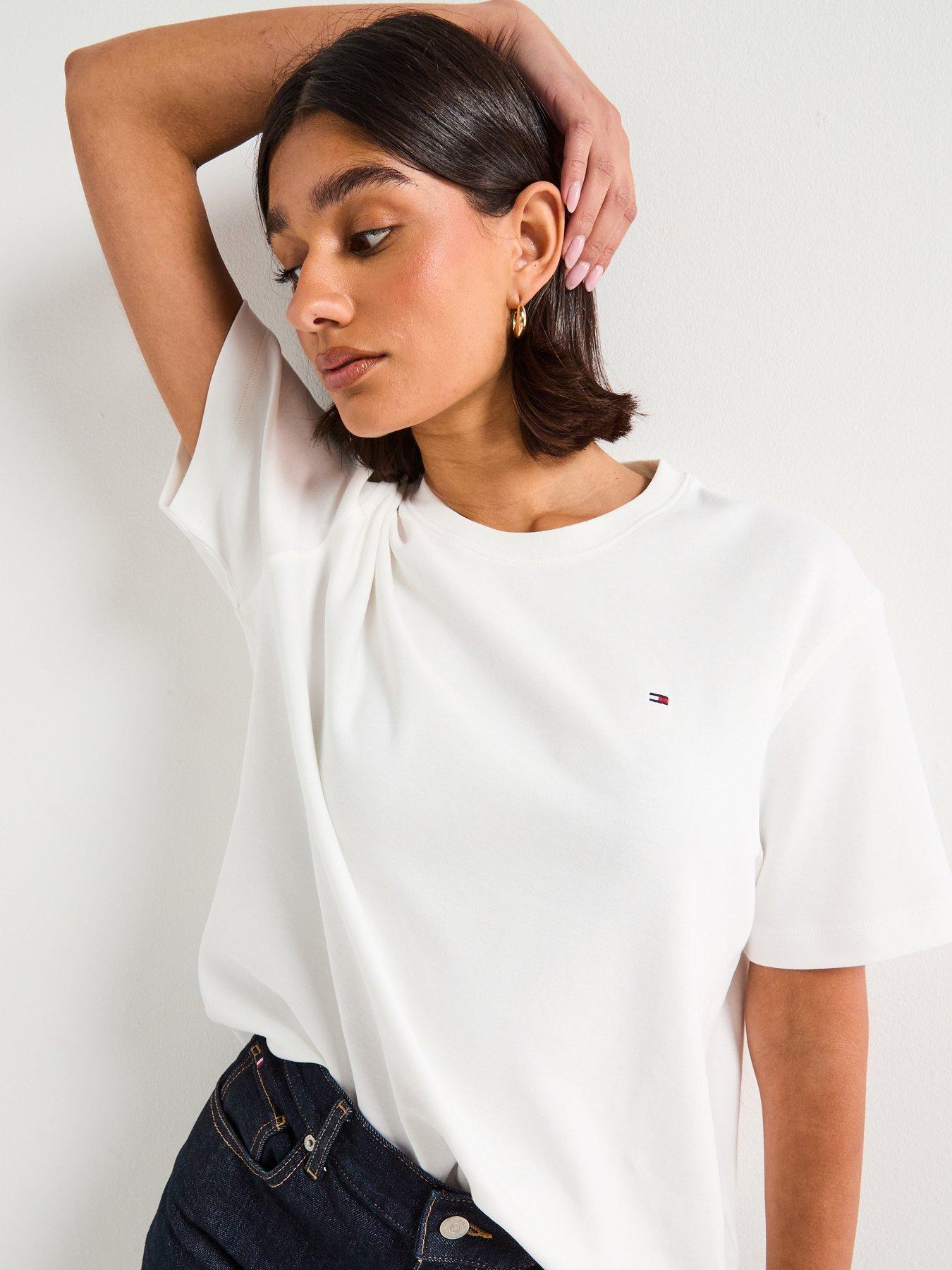 tommy-hilfiger-modern-interlock-boxy-short-sleeve-t-shirt-beige