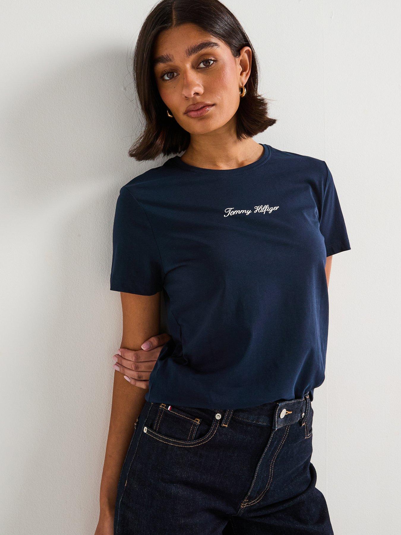 Tommy Hilfiger Classic Script Short Sleeve T-Shirt - Blue