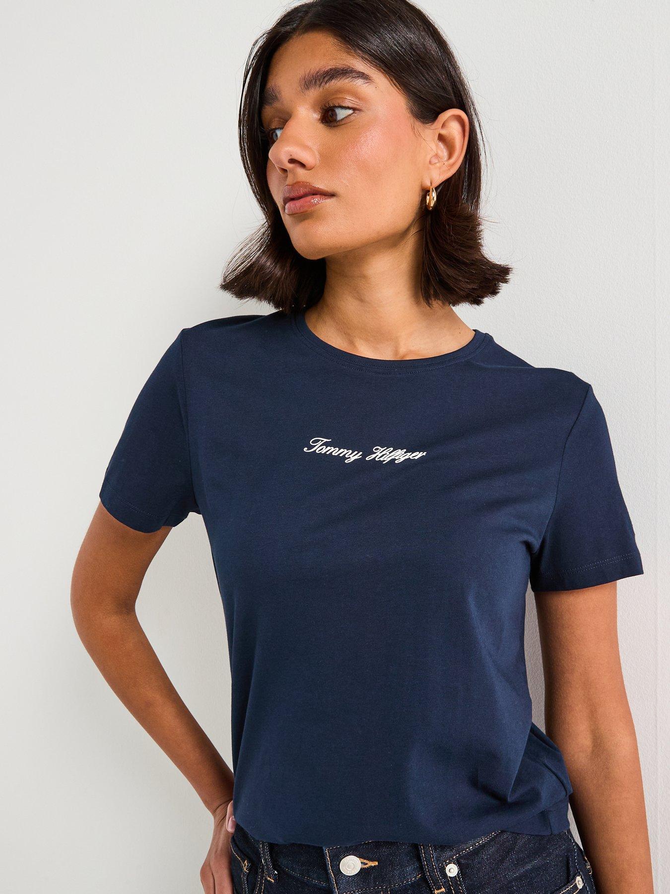 tommy-hilfiger-classic-script-short-sleeve-t-shirt-blueoutfit