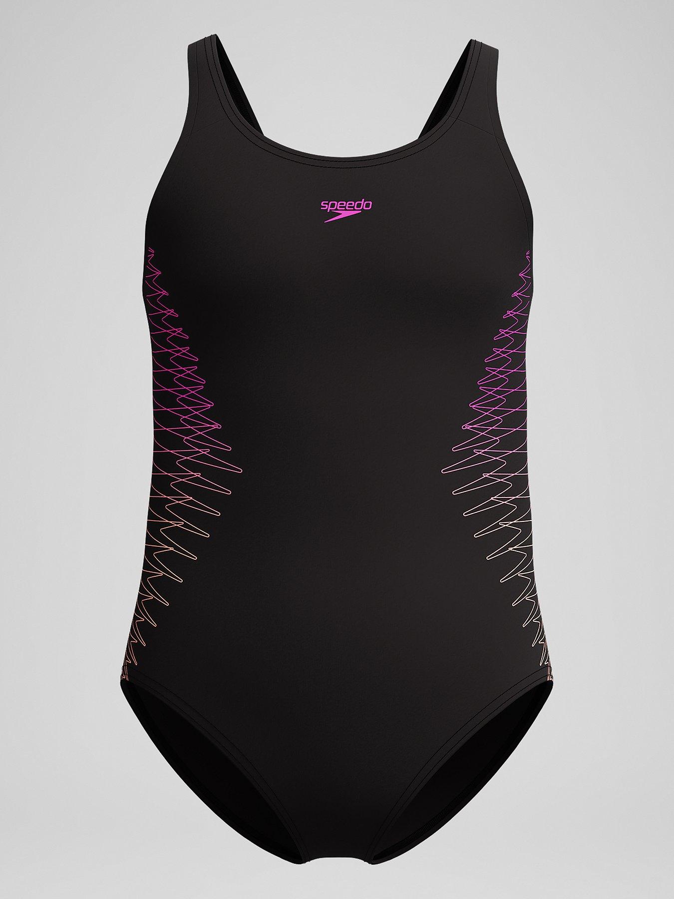 Speedo Girls Placement Muscleback - Black