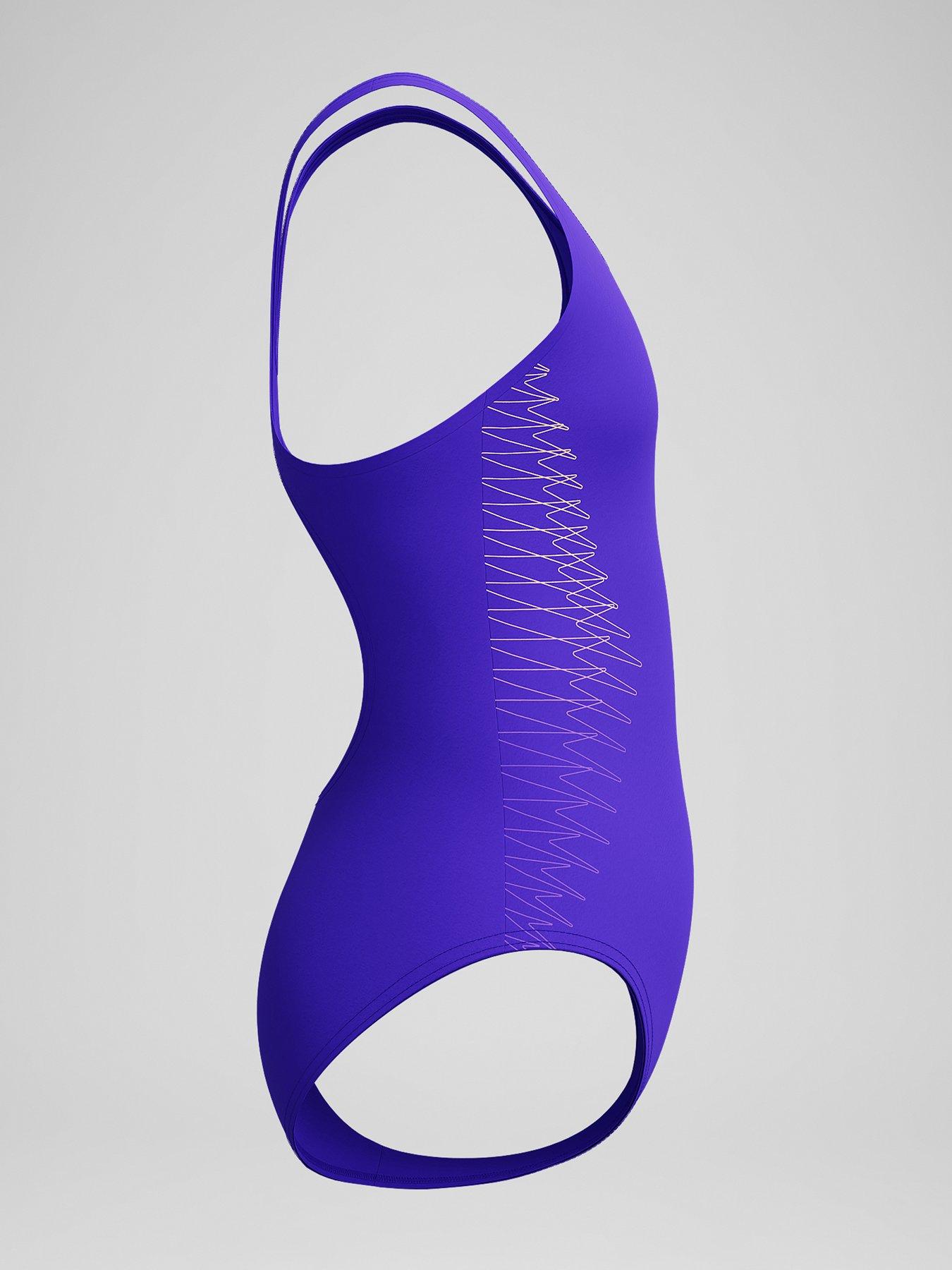Image 4 of 4 of Speedo Girls Placement Muscleback - Navy