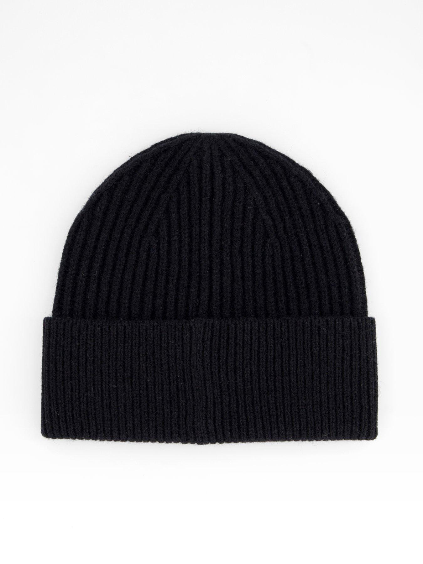 calvin-klein-ck-metal-logo-wool-beanie-blackback