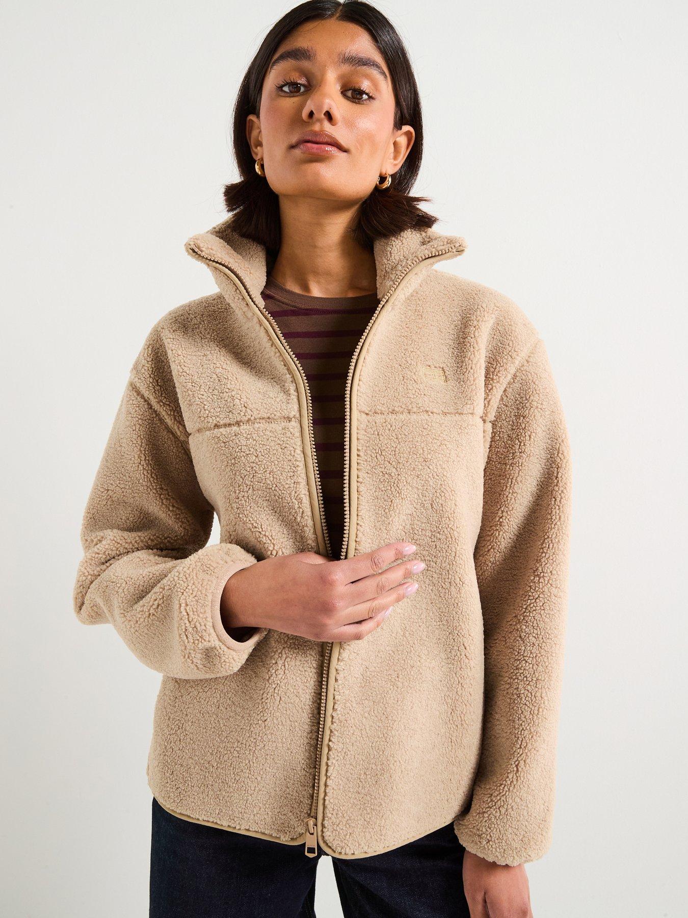 Tommy Hilfiger Teddy Zip Up Jacket - Beige