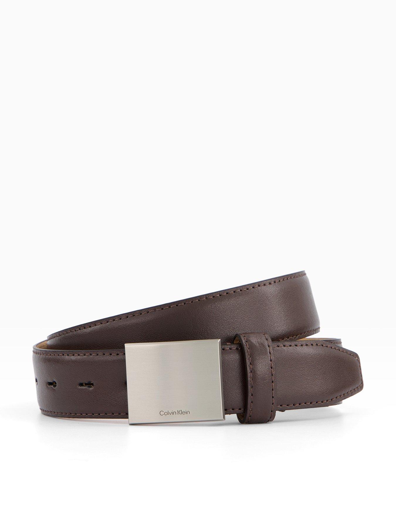 calvin-klein-plaque-buckle-leather-belt-brownfront