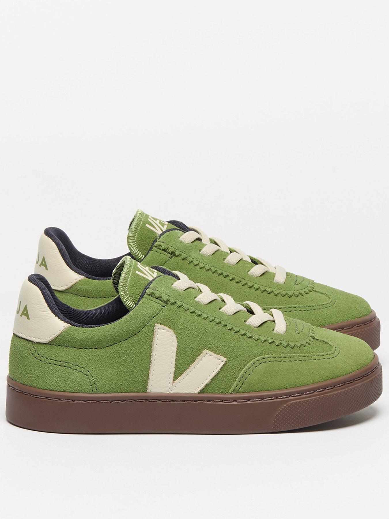 Veja Kids Small Volley Suede Trainers - Green