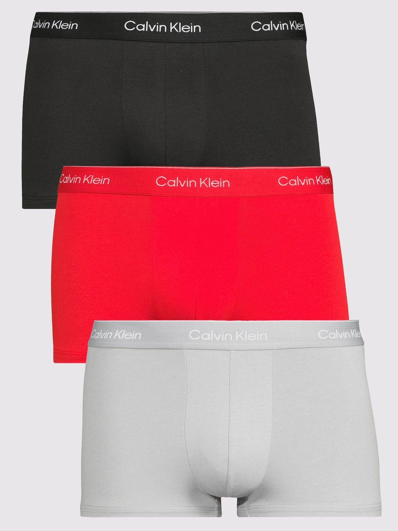 Image 1 of 3 of Calvin Klein Underwear 3 Packs Icon Cotton Stretch Low Rise Trunks - Assorted