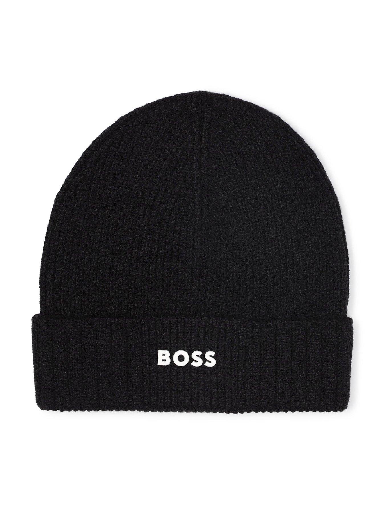 BOSS Boys Logo Beanie Hat - Black