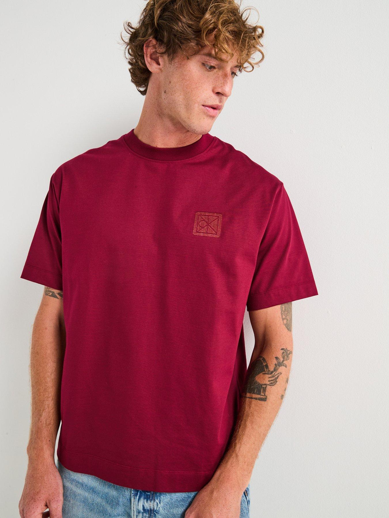 Calvin Klein Ck Patch Emblem T-Shirt - Dark Red