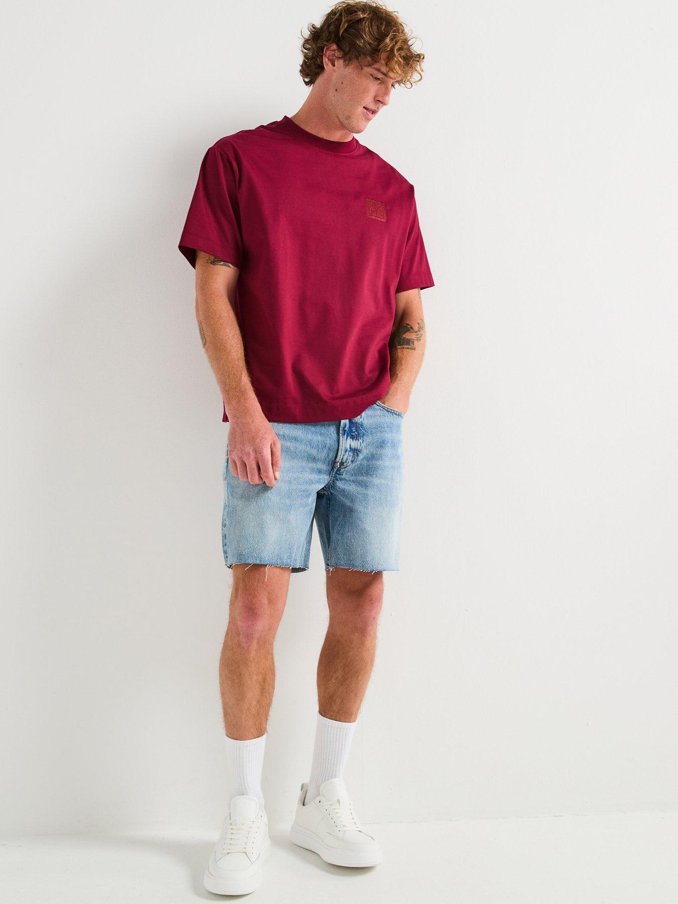 Image 3 of 5 of Calvin Klein Ck Patch Emblem T-Shirt - Dark Red