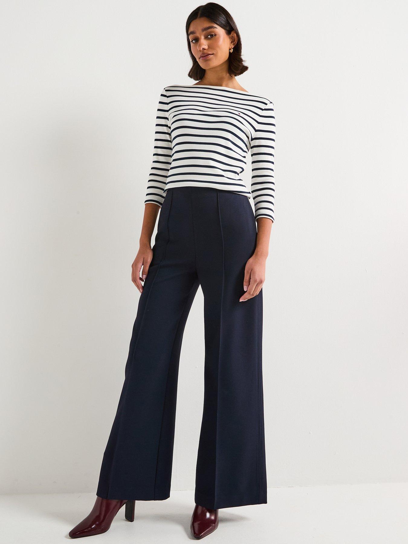 Image 3 of 6 of Tommy Hilfiger Boat Neck Striped T-Shirt - Multi