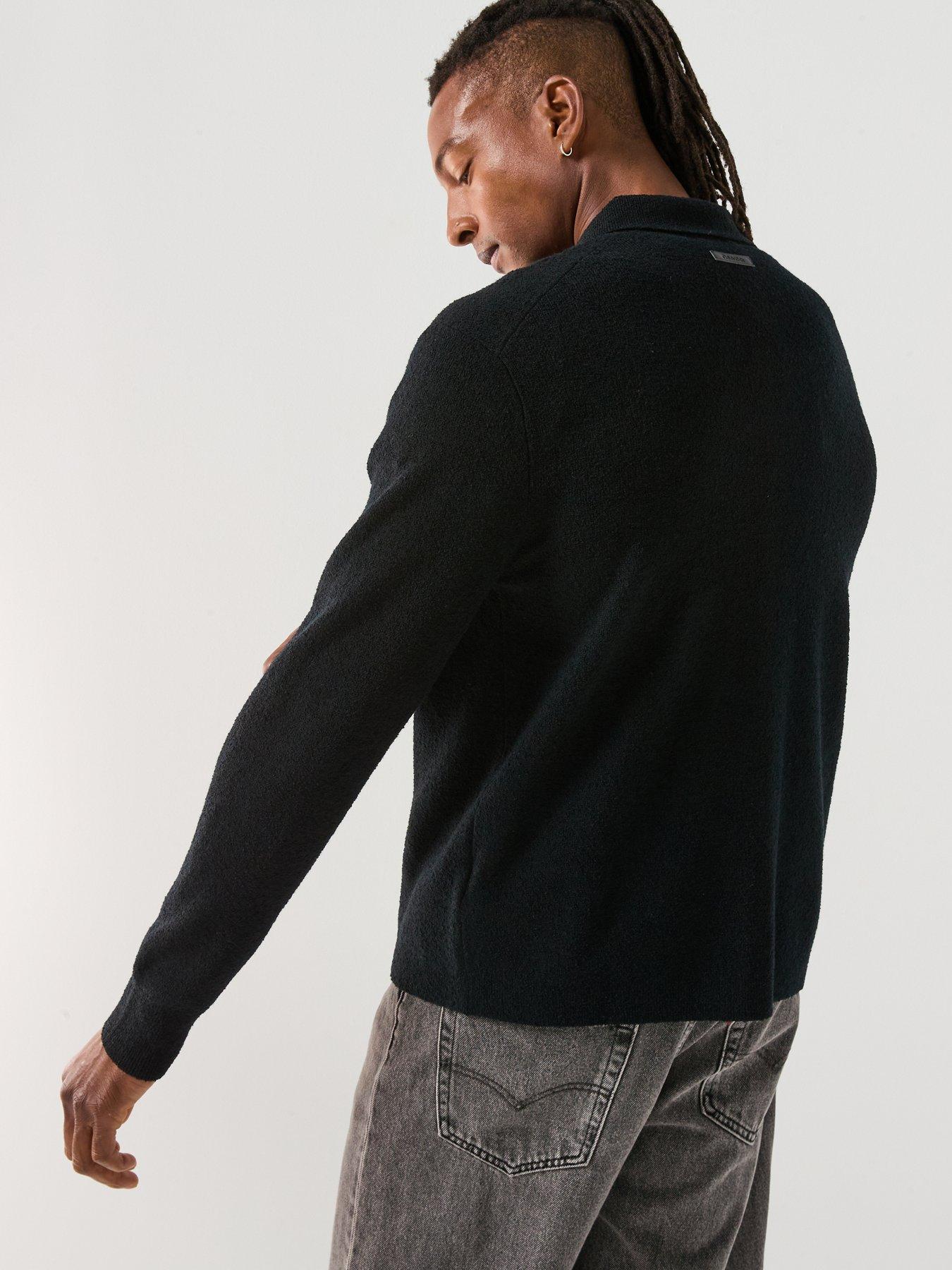 calvin-klein-boucle-button-front-knitted-cardigan-blackstillFront