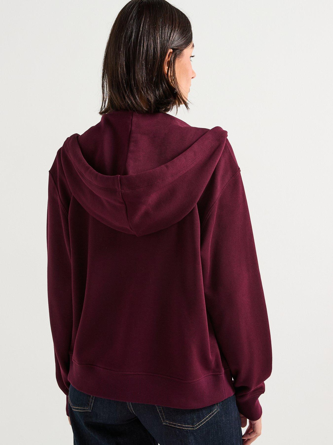 tommy-hilfiger-gold-crest-terry-zip-hoodie-redstillFront