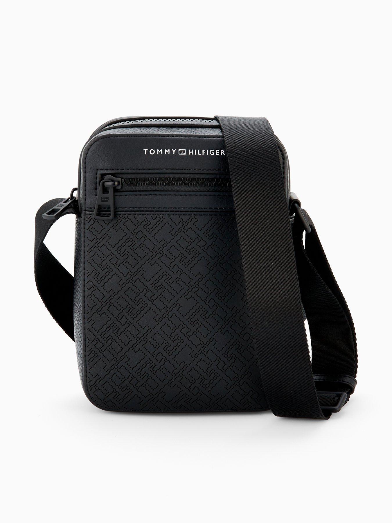 Tommy Hilfiger Th Monogram Mini Reporter Bag - Black