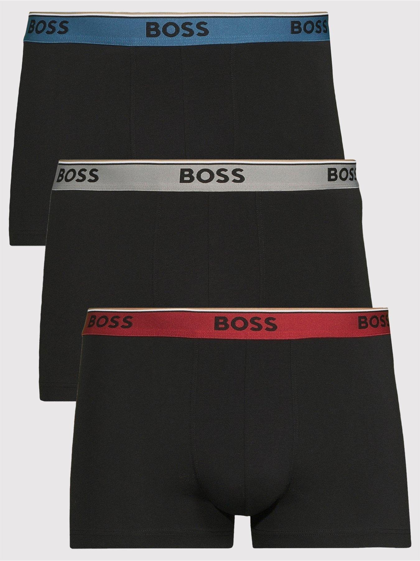 BOSS Bodywear 3 Pack Power Contrast Waistband Trunks - Assorted