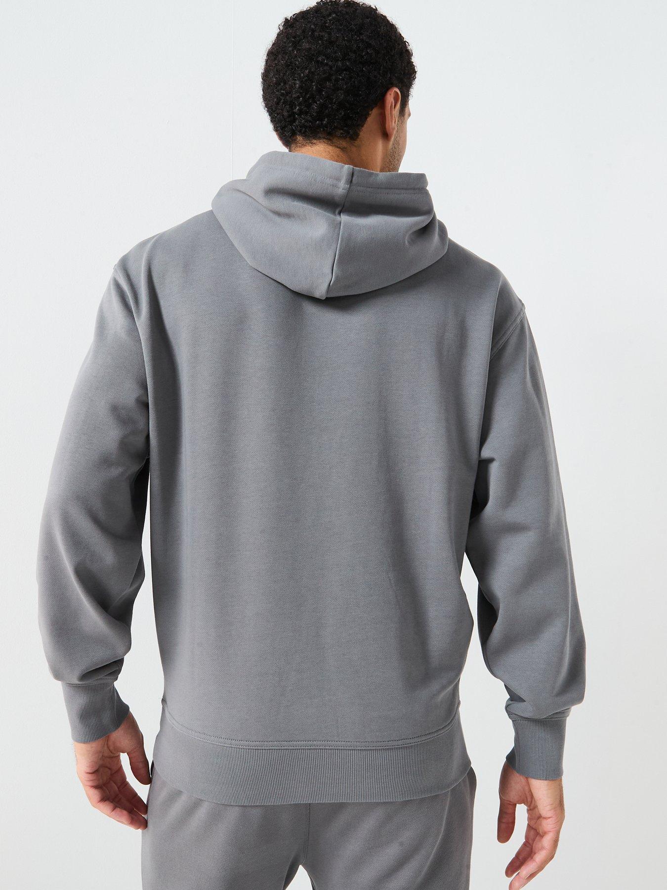 Image 2 of 6 of BOSS Centre Logo Overhead Hoodie - Light Grey