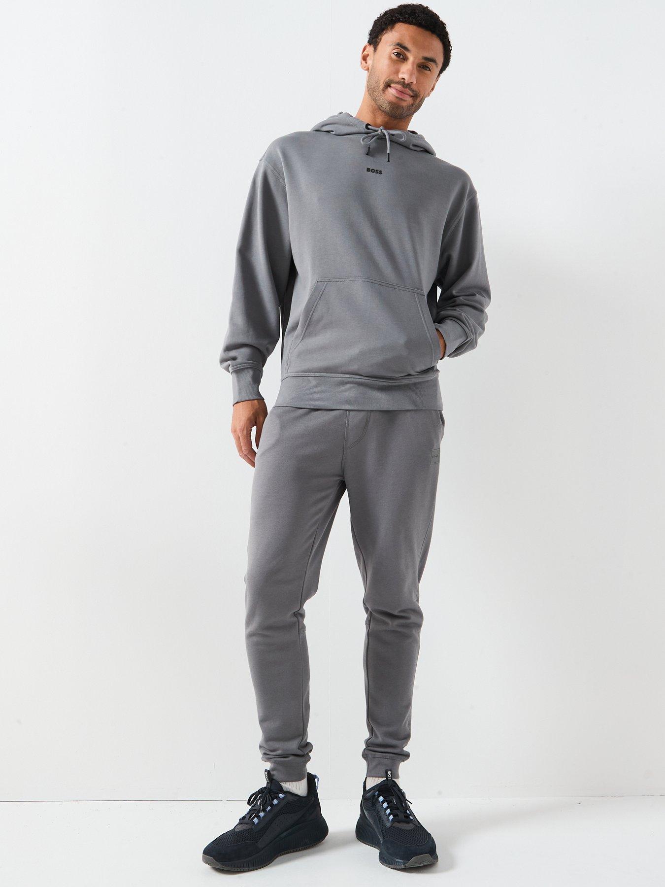 Image 3 of 6 of BOSS Centre Logo Overhead Hoodie - Light Grey